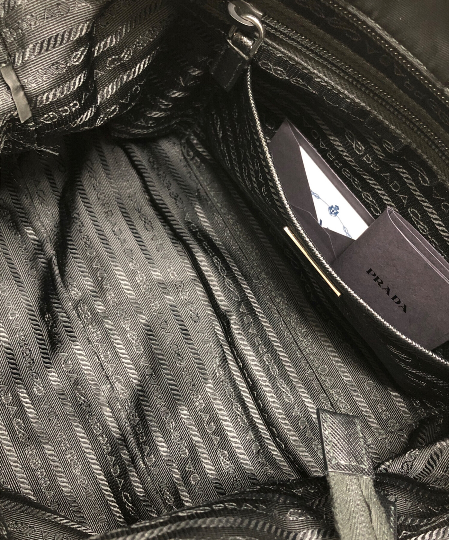 中古・古着通販】PRADA (プラダ) ナイロン2WAYバッグ ブラック サイズ 