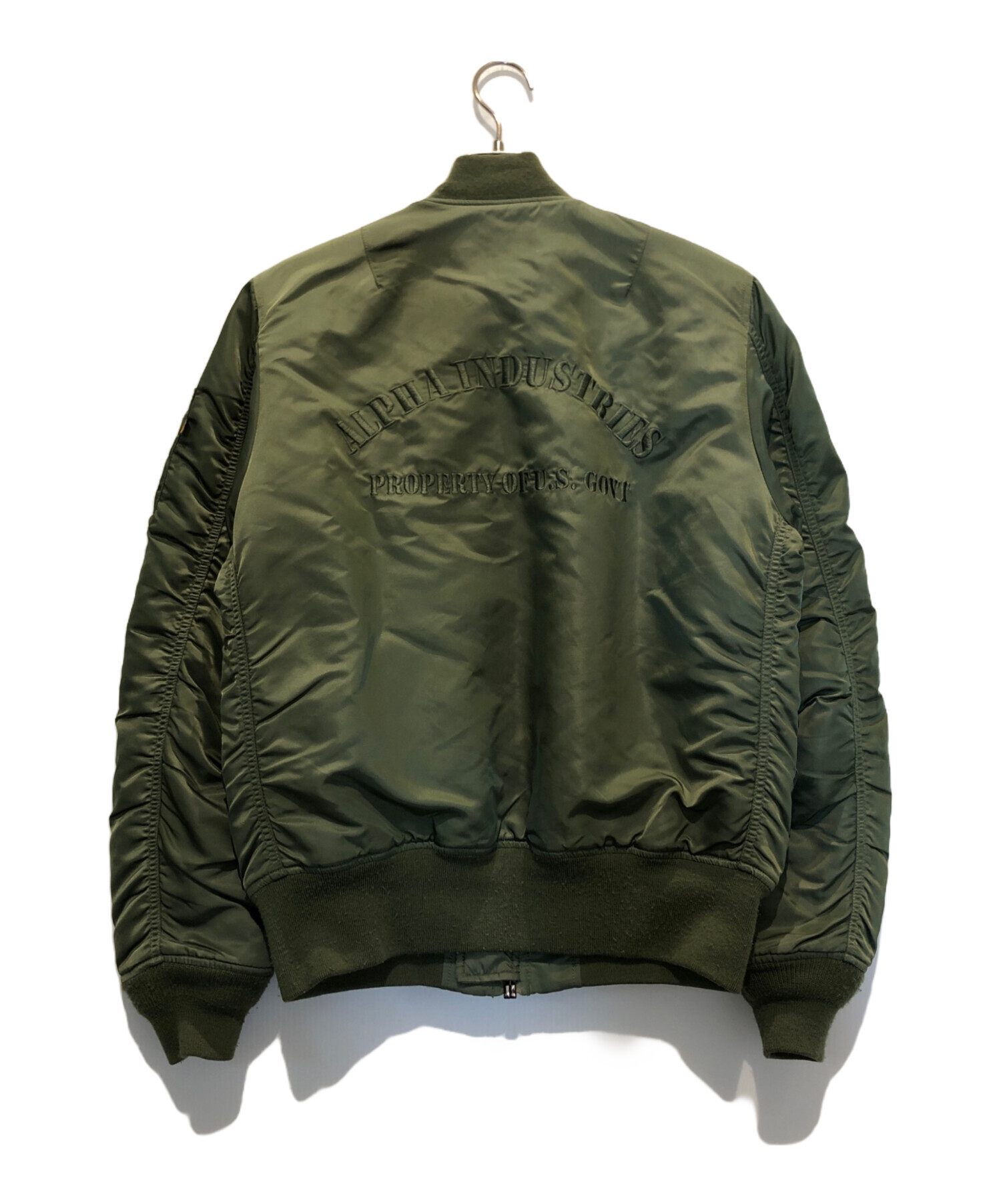 中古・古着通販】ALPHA (アルファ) MA-1ジャケット カーキ サイズ:L