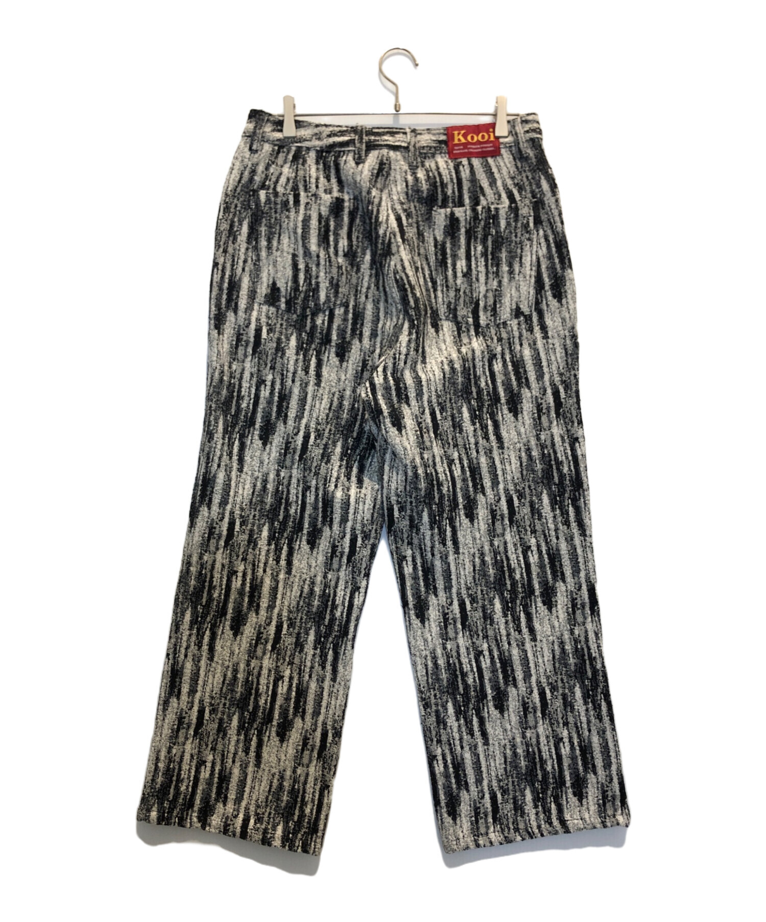kooi 総柄パンツ 中古・古着通販】kooi (コーイ) 総柄パンツ ブラック サイズ:2
