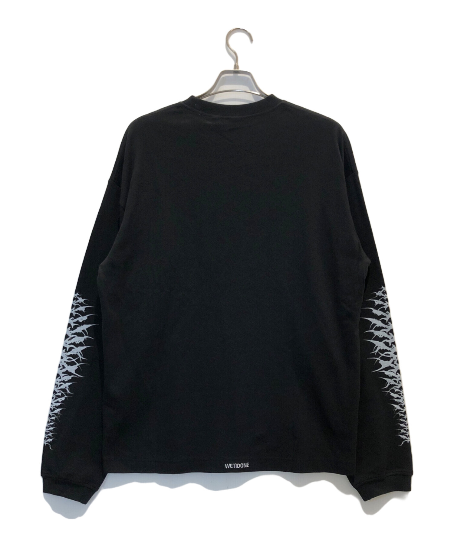 中古・古着通販】WE11DONE (ウェルダン) BLACK SPINE SKULL PRINT LONG 