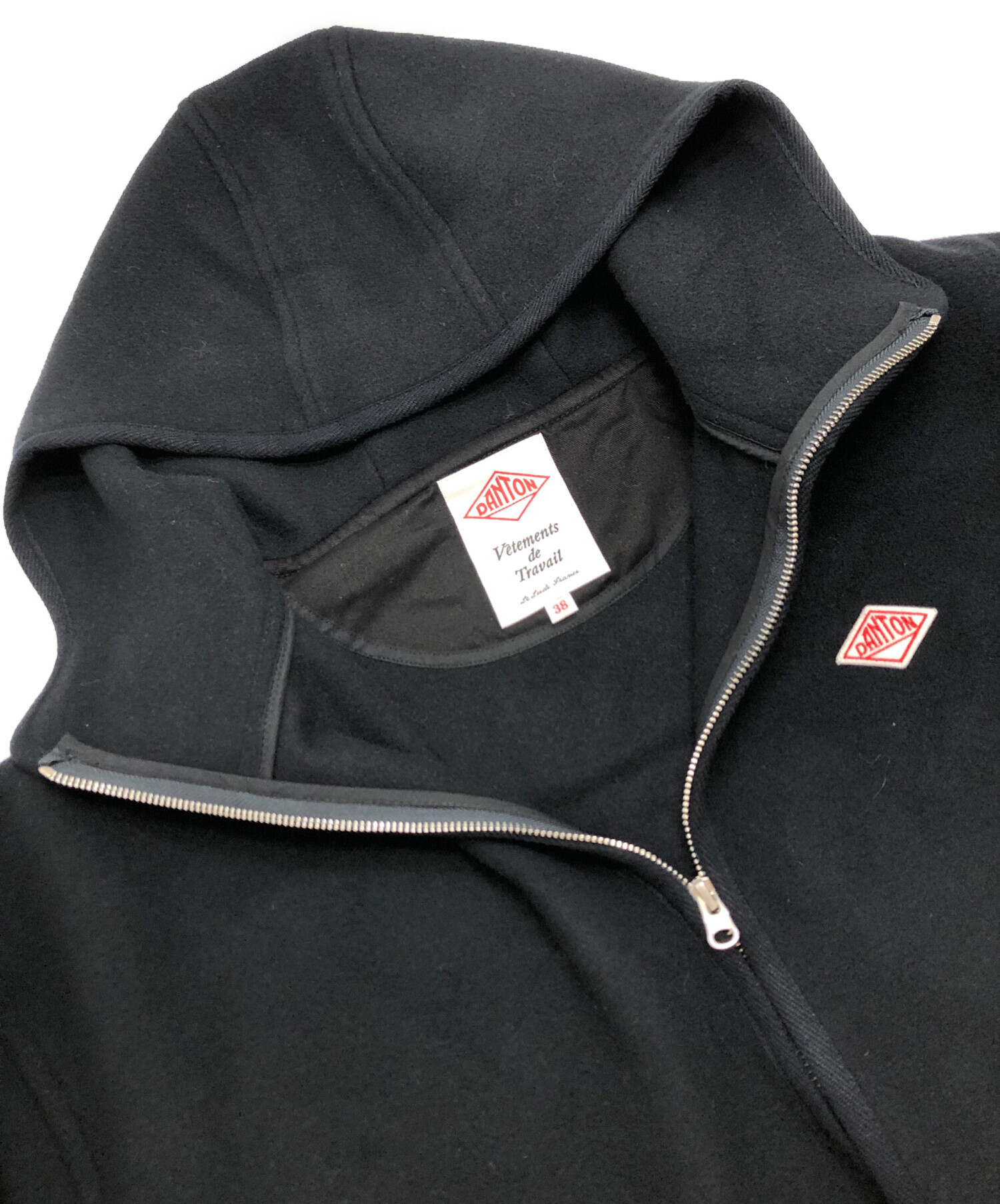 中古・古着通販】DANTON (ダントン) HOODED BLOUSON ブラック サイズ