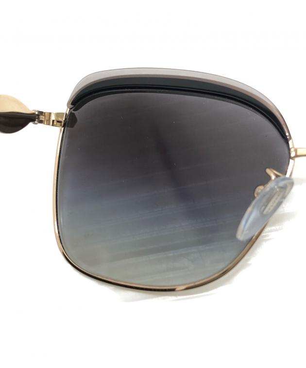 美品　BVLGARI ラウンドサングラス ブラックレンズ 中古・古着通販】BVLGARI (ブルガリ) ラウンドサングラス サイズ:57