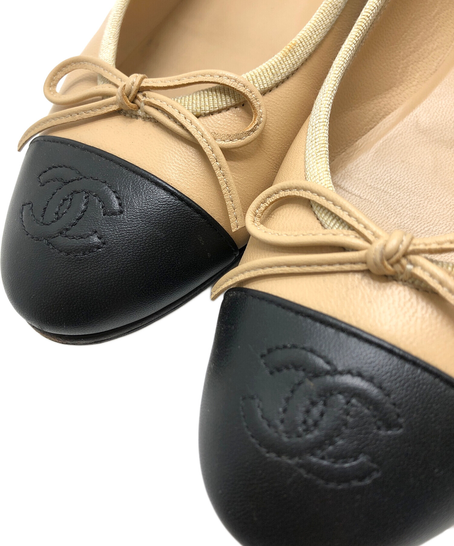 中古・古着通販】CHANEL (シャネル) バイカラー バレエシューズ