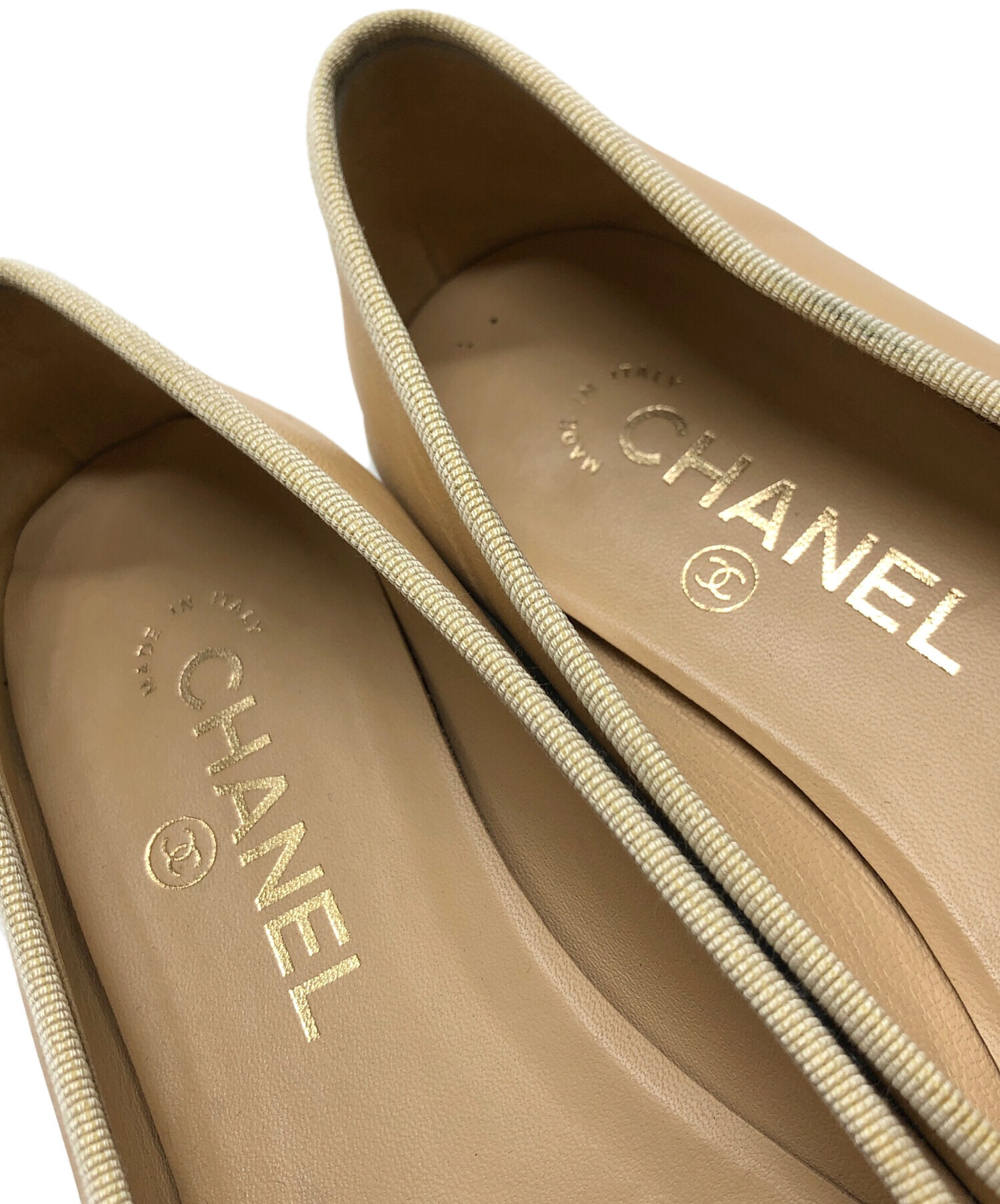 中古・古着通販】CHANEL (シャネル) バイカラー バレエシューズ