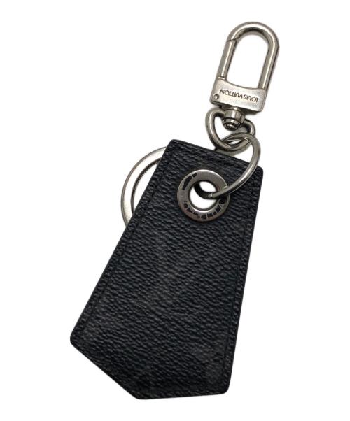 LOUIS VUITTON レザー キーホルダー ブラック 中古・古着通販】LOUIS VUITTON (ルイ ヴィトン) モノグラム