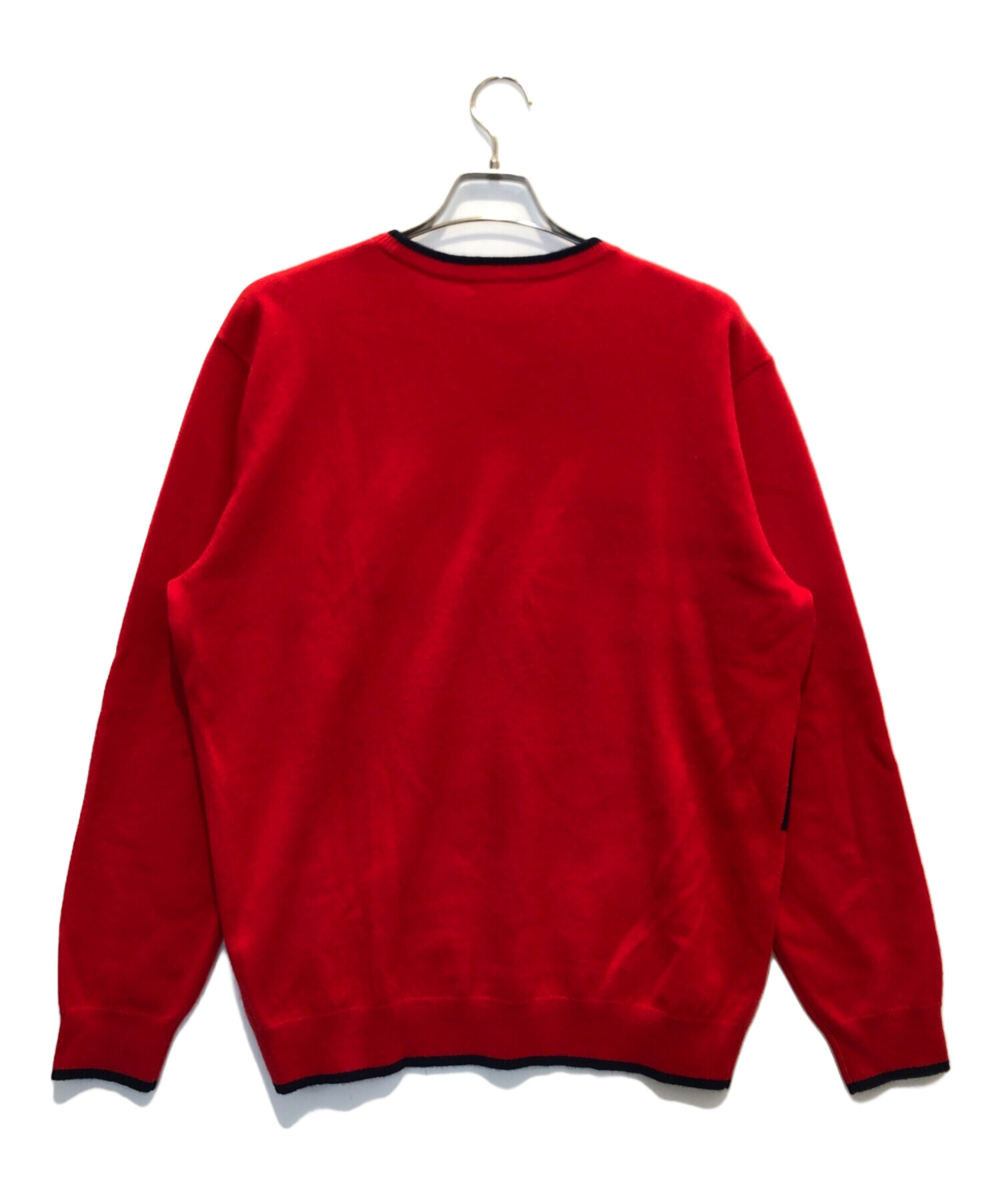 CASTELBAJACカステルバジャック スリムフィット レッド　赤 中古・古着通販】CASTELBAJAC (カステルバジャック) カシミヤニット