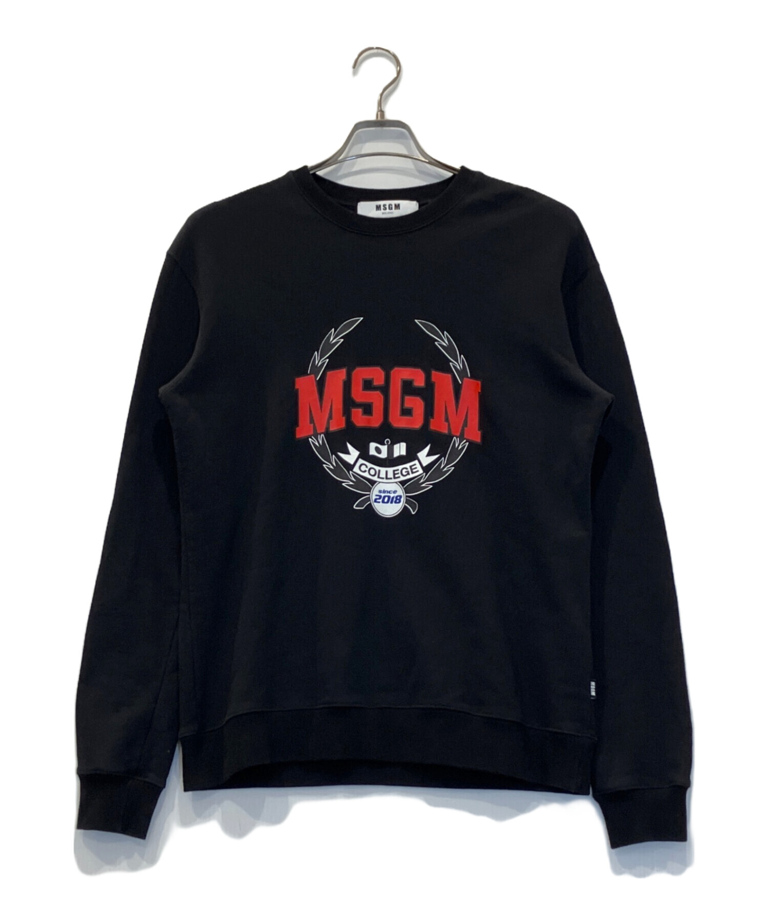 MSGM エムエスジーエム スウェット XL 黒 【古着】【中古】【送料無料】 中古・古着通販】MSGM (エムエスジーエム) ロゴプリントスウェット