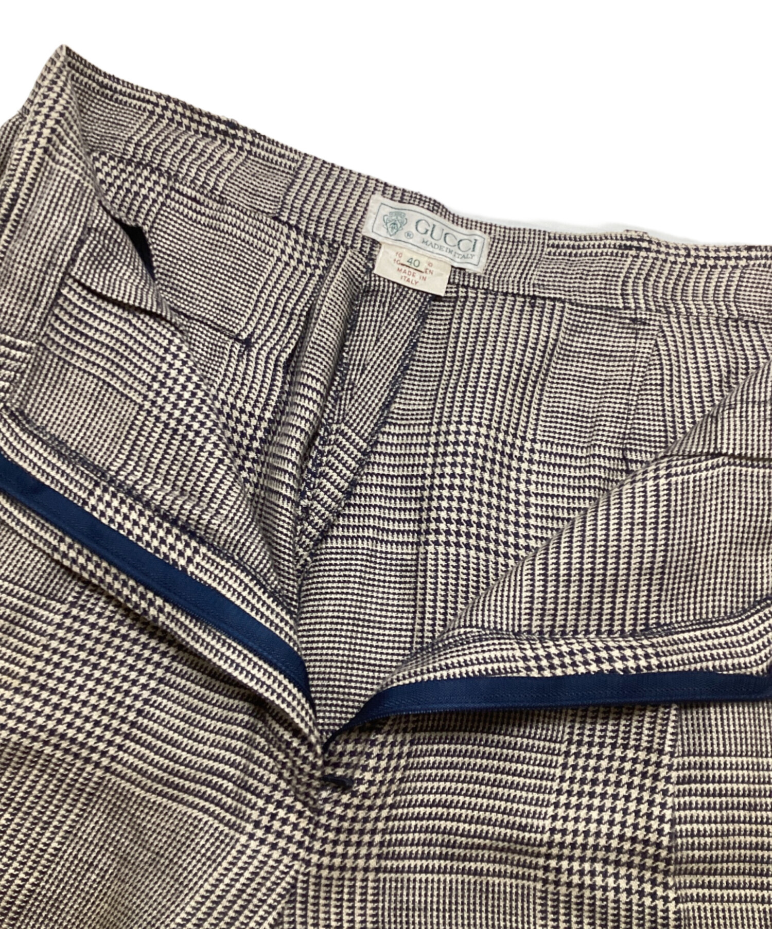 中古・古着通販】GUCCI (グッチ) 千鳥格子柄リネンハーフパンツ 