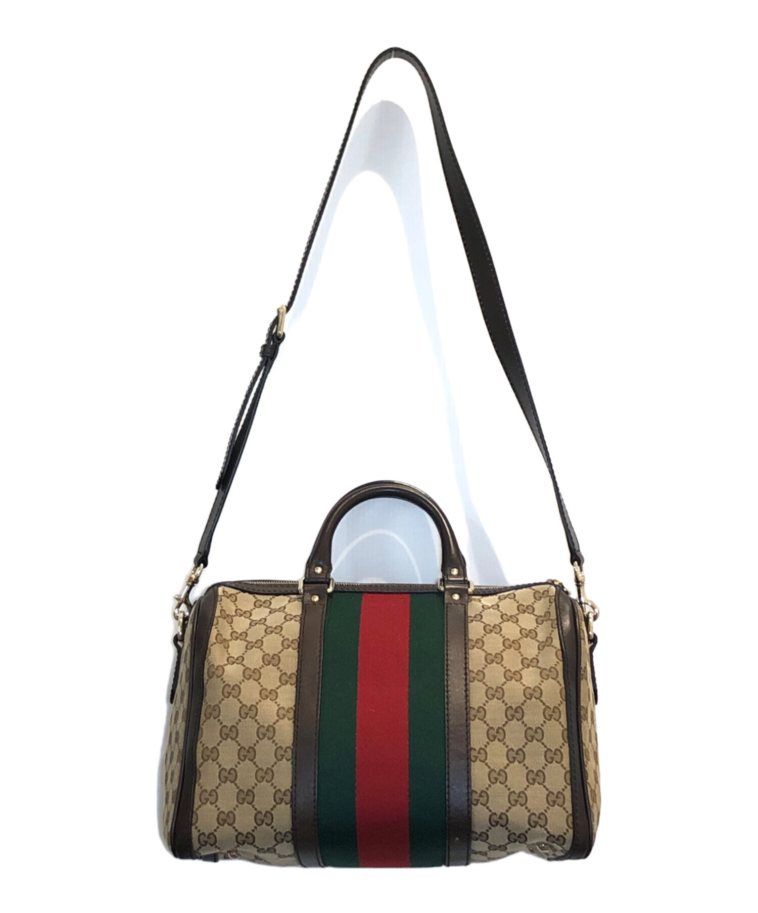 中古・古着通販】GUCCI (グッチ) ボストンバッグ ベージュ｜ブランド