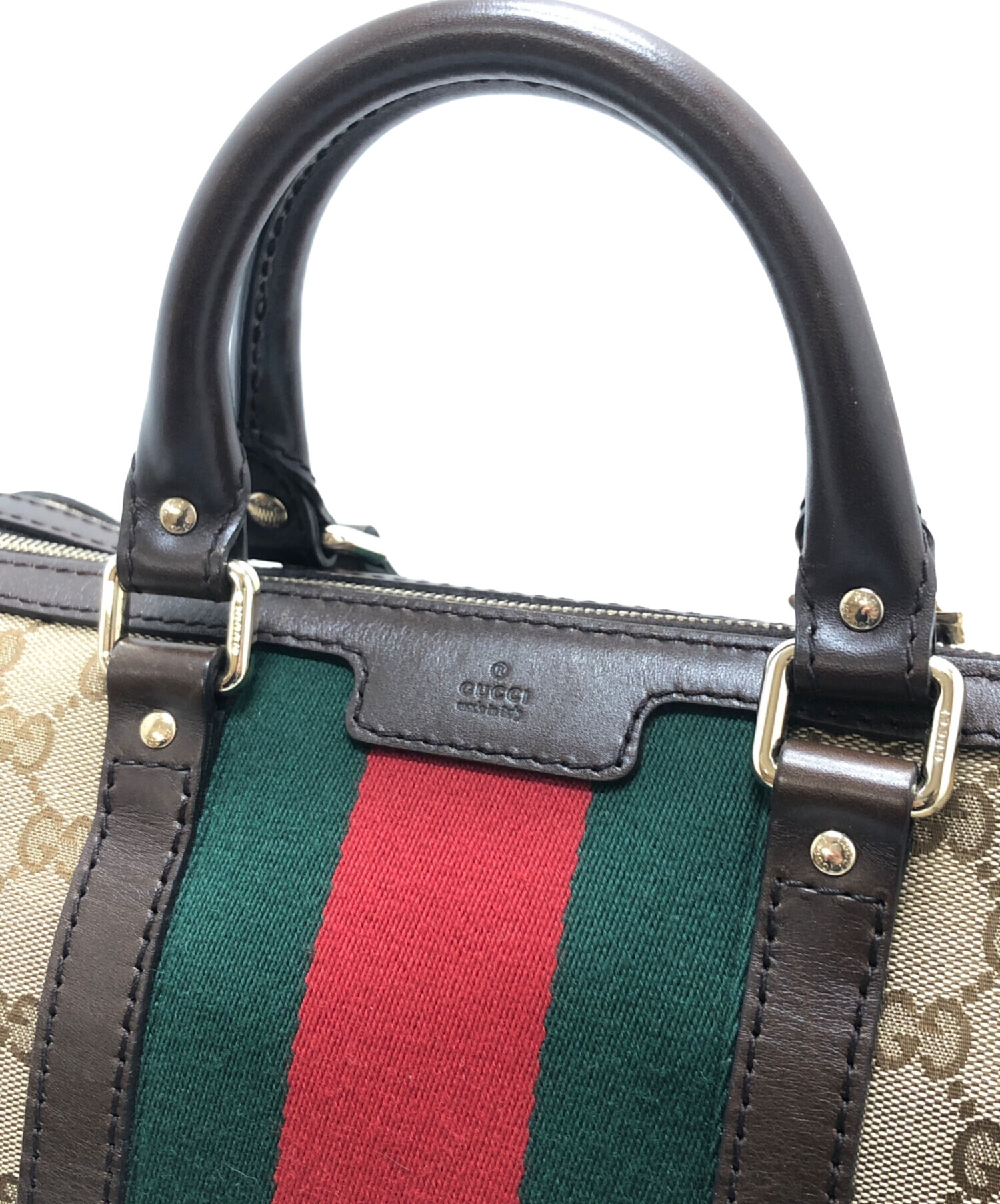 中古・古着通販】GUCCI (グッチ) ボストンバッグ ベージュ｜ブランド