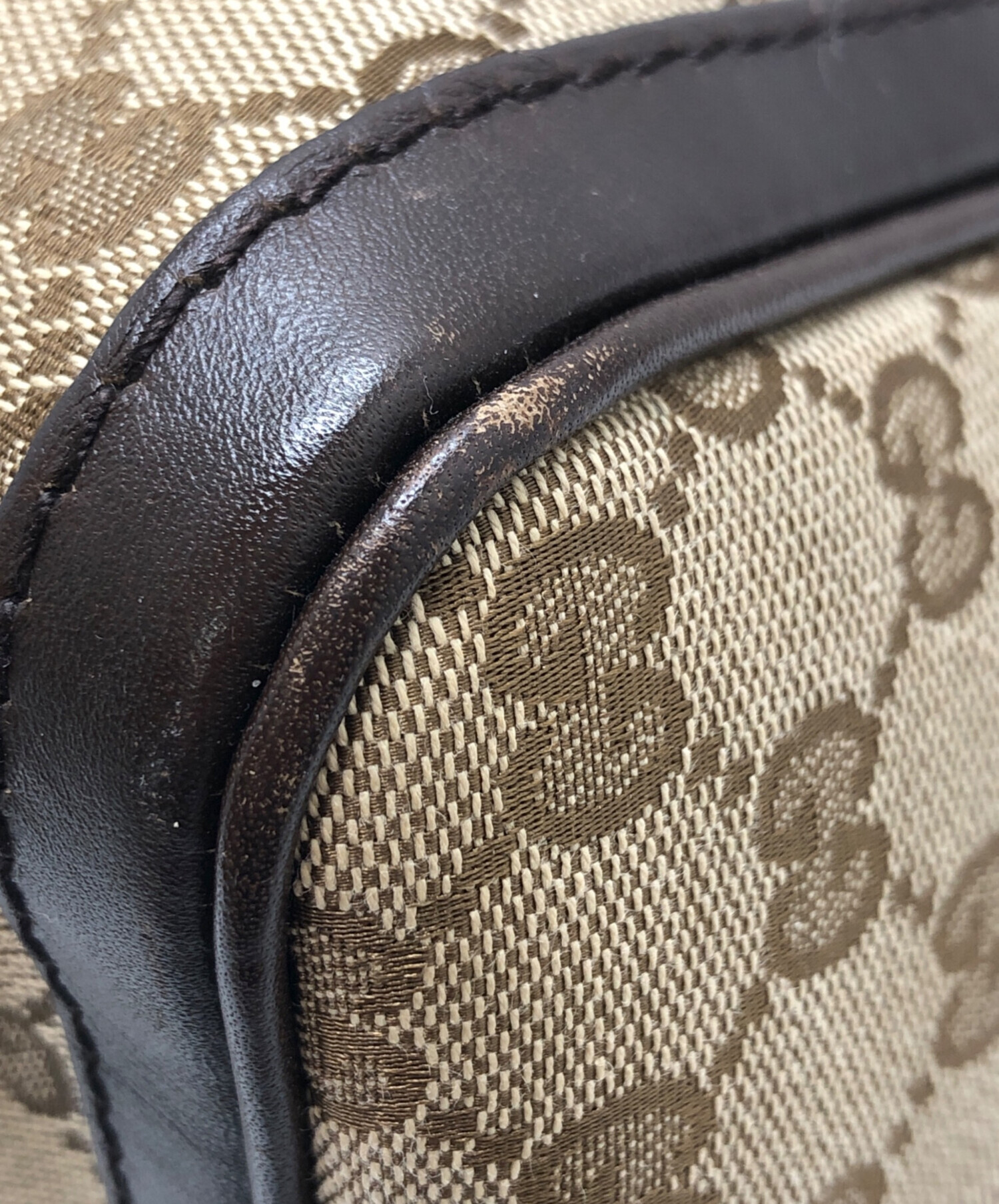 中古・古着通販】GUCCI (グッチ) ボストンバッグ ベージュ｜ブランド