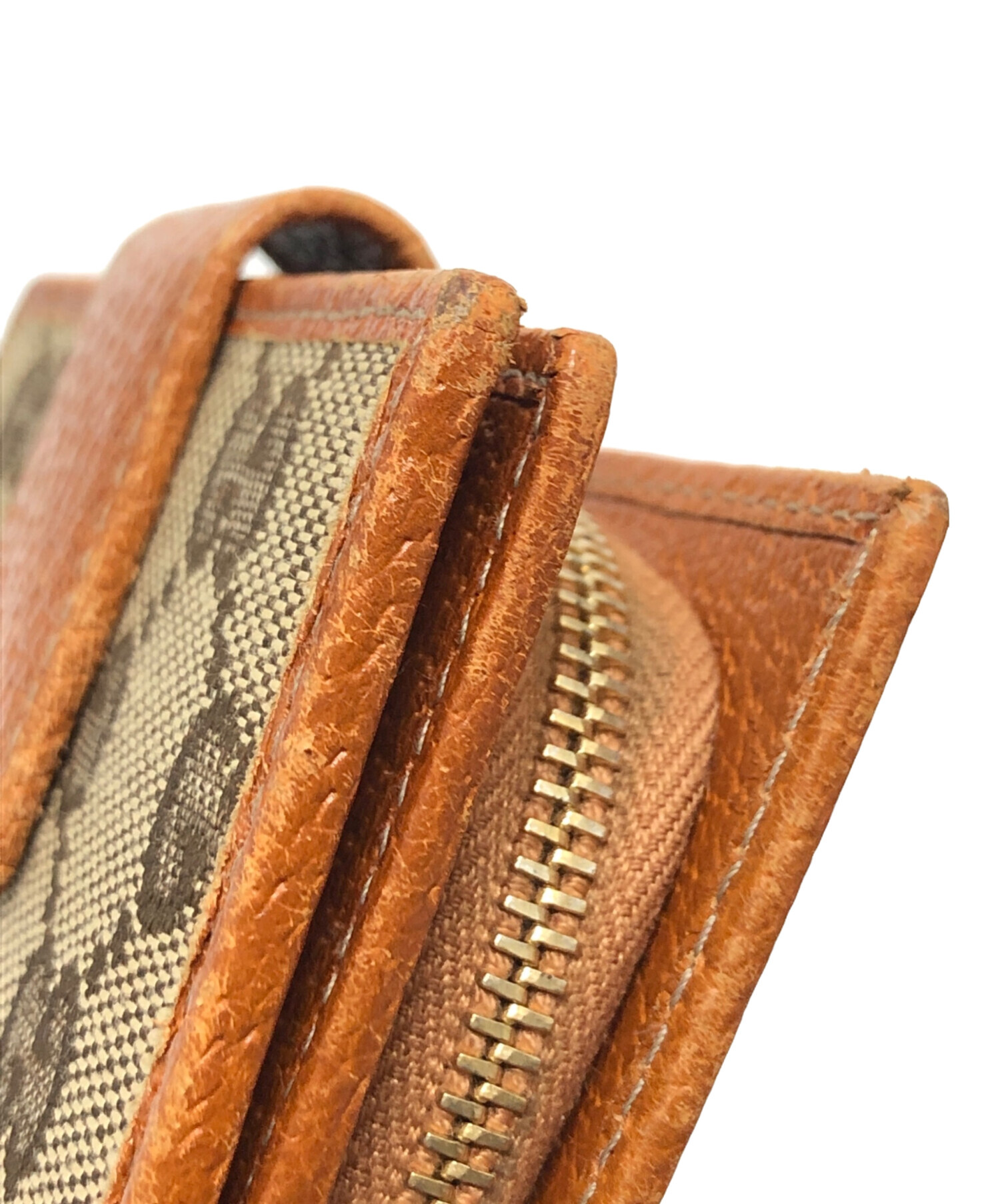 中古・古着通販】GUCCI (グッチ) 二つ折り財布 ブラウン｜ブランド