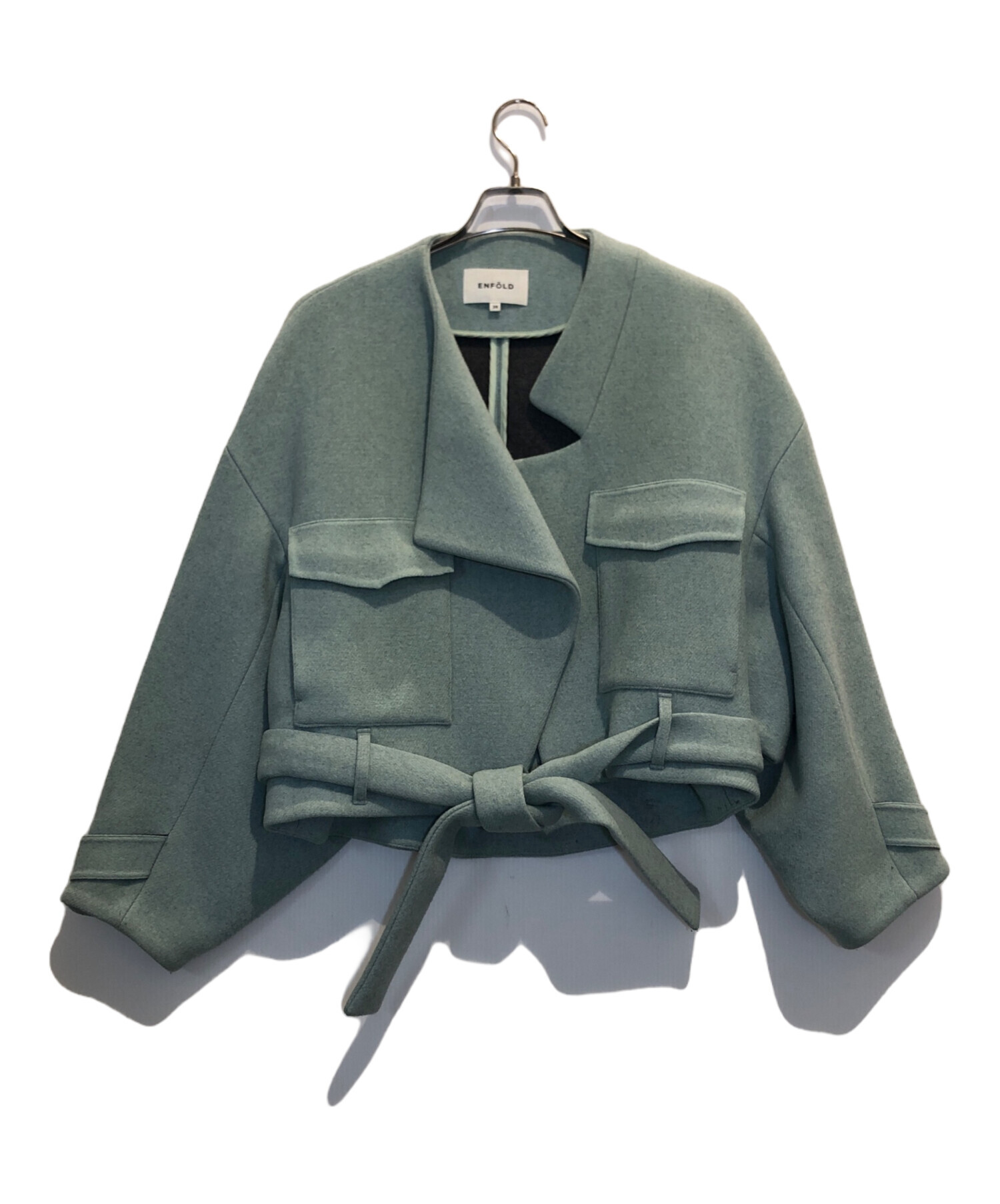 ENFOLD メルトンリバークロップドジャケット 中古・古着通販】ENFOLD (エンフォルド) メルトンリバークロップド