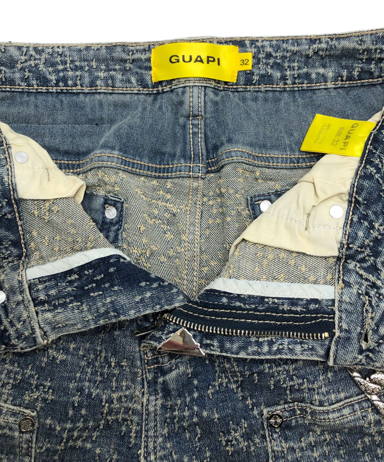 中古・古着通販】guapi (グアピ) デニムパンツ インディゴ サイズ:32