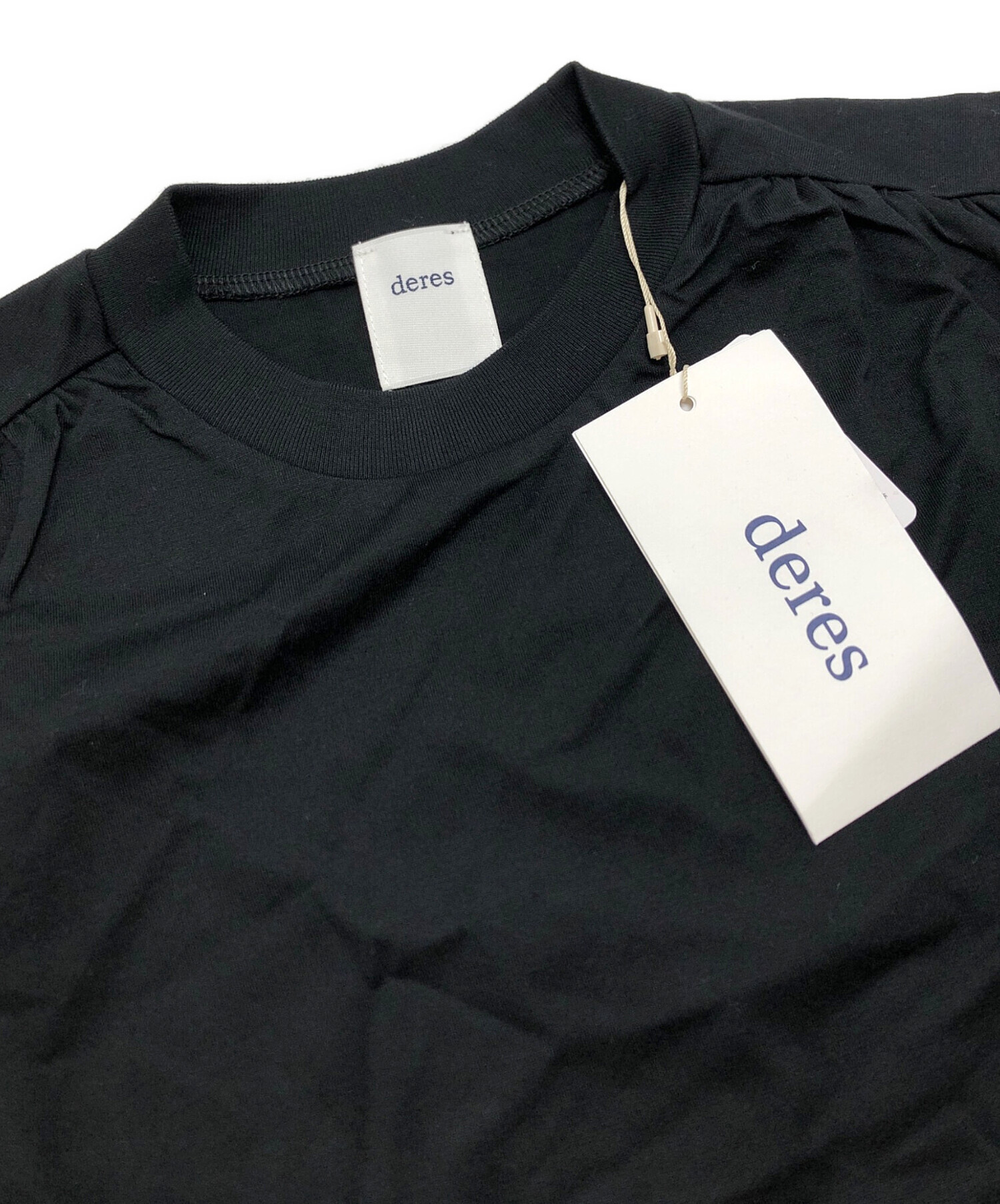 中古・古着通販】deres (デレス) クルーネックTシャツ ブラック サイズ