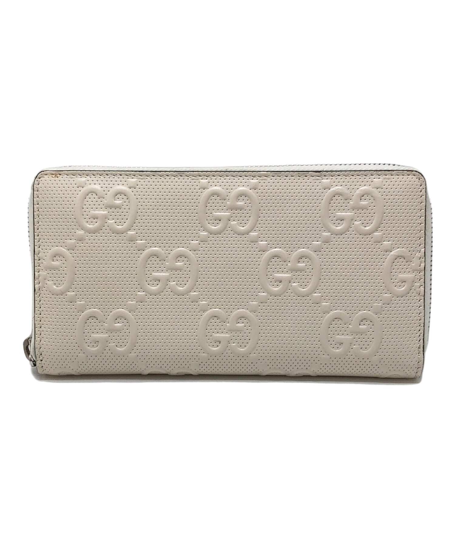 GUCCI GGエンボスジップアラウンドウォレット 定価¥101,200税込 中古・古着通販】GUCCI (グッチ) GGエンボスジップアラウンド