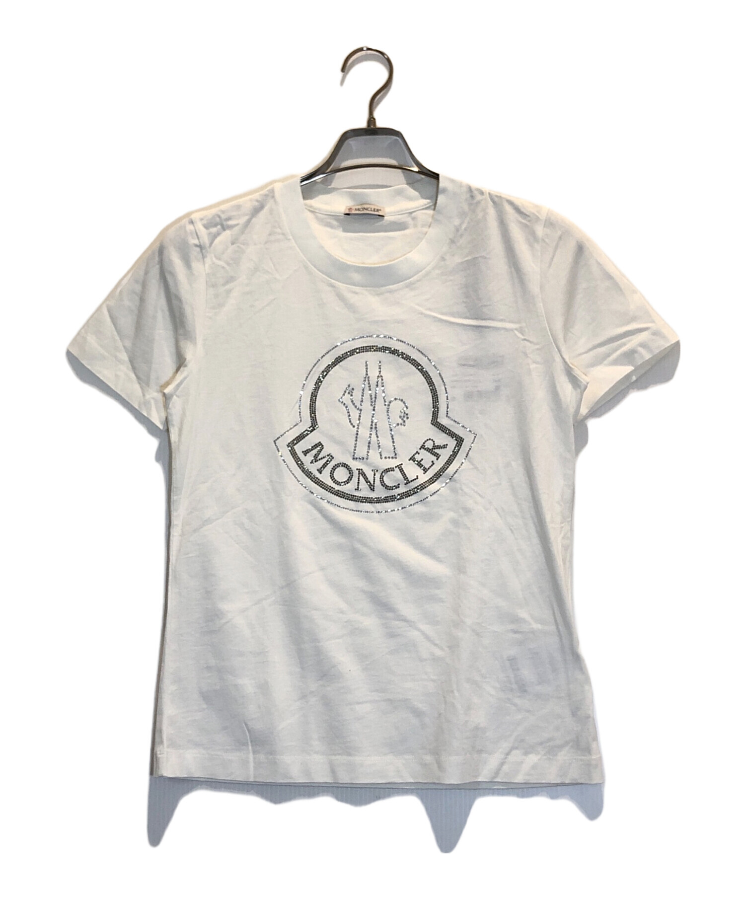 MONCLER モンクレール ショルダーロゴプリント Tシャツ サイズM ホワイト レディース 古着 中古 USED 中古・古着通販】MONCLER (モンクレール) グラフィック Tシャツ