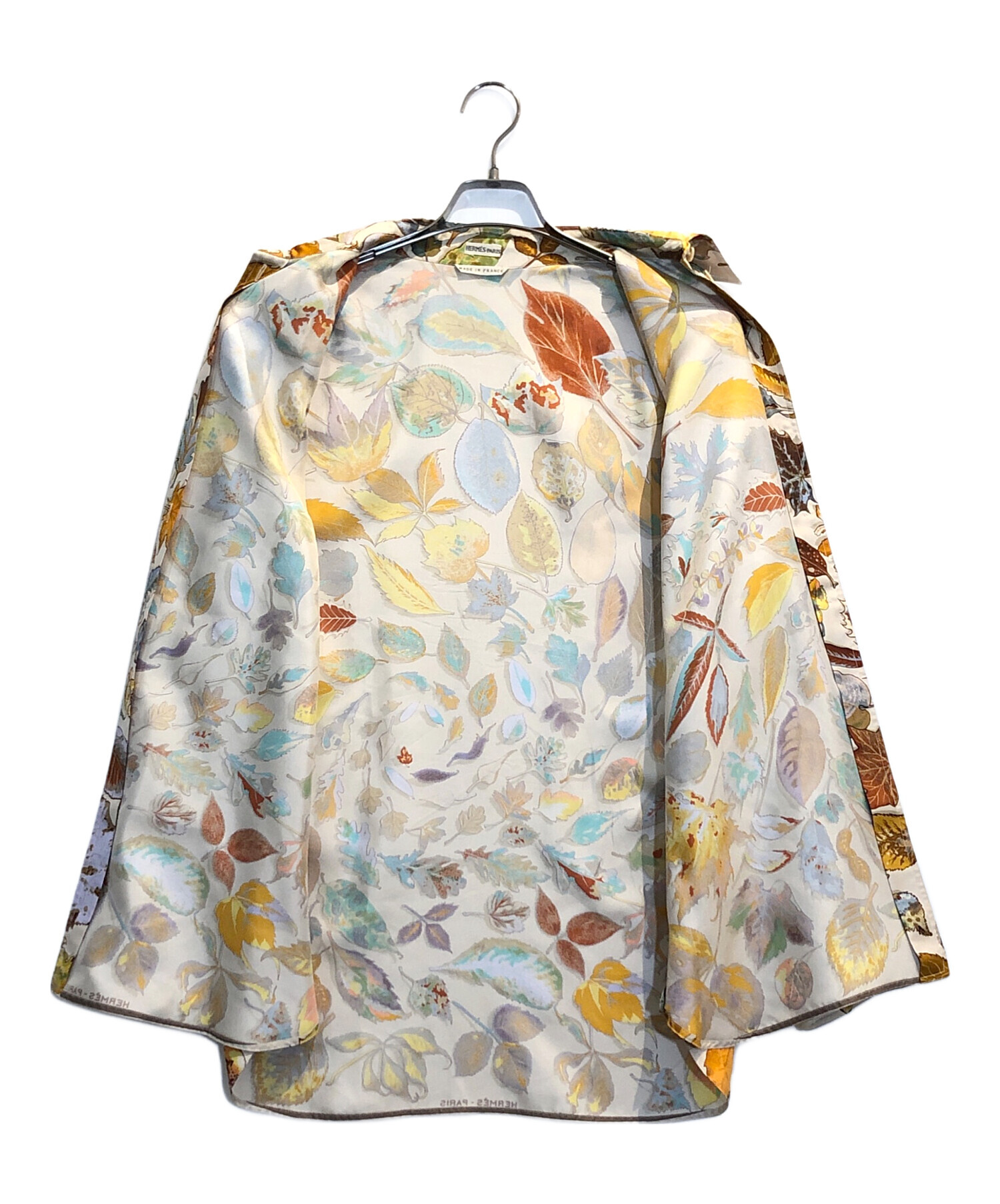 中古・古着通販】HERMES (エルメス) 総柄シルクシャツ アイボリー
