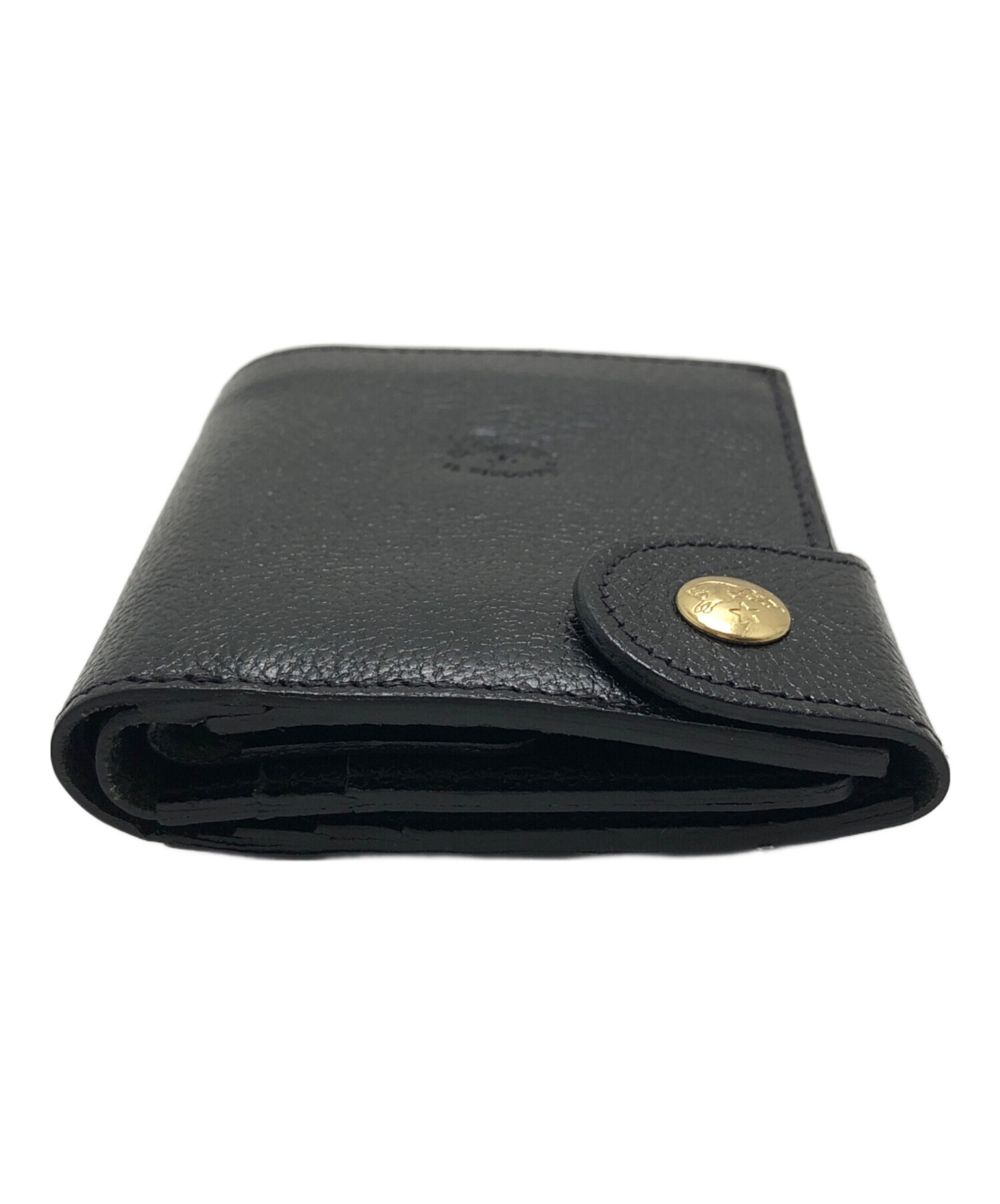 中古 イルビゾンテ 折りたたみ 財布 中古・古着通販】IL BISONTE (イル ビゾンテ) 3つ折り財布 ブラック
