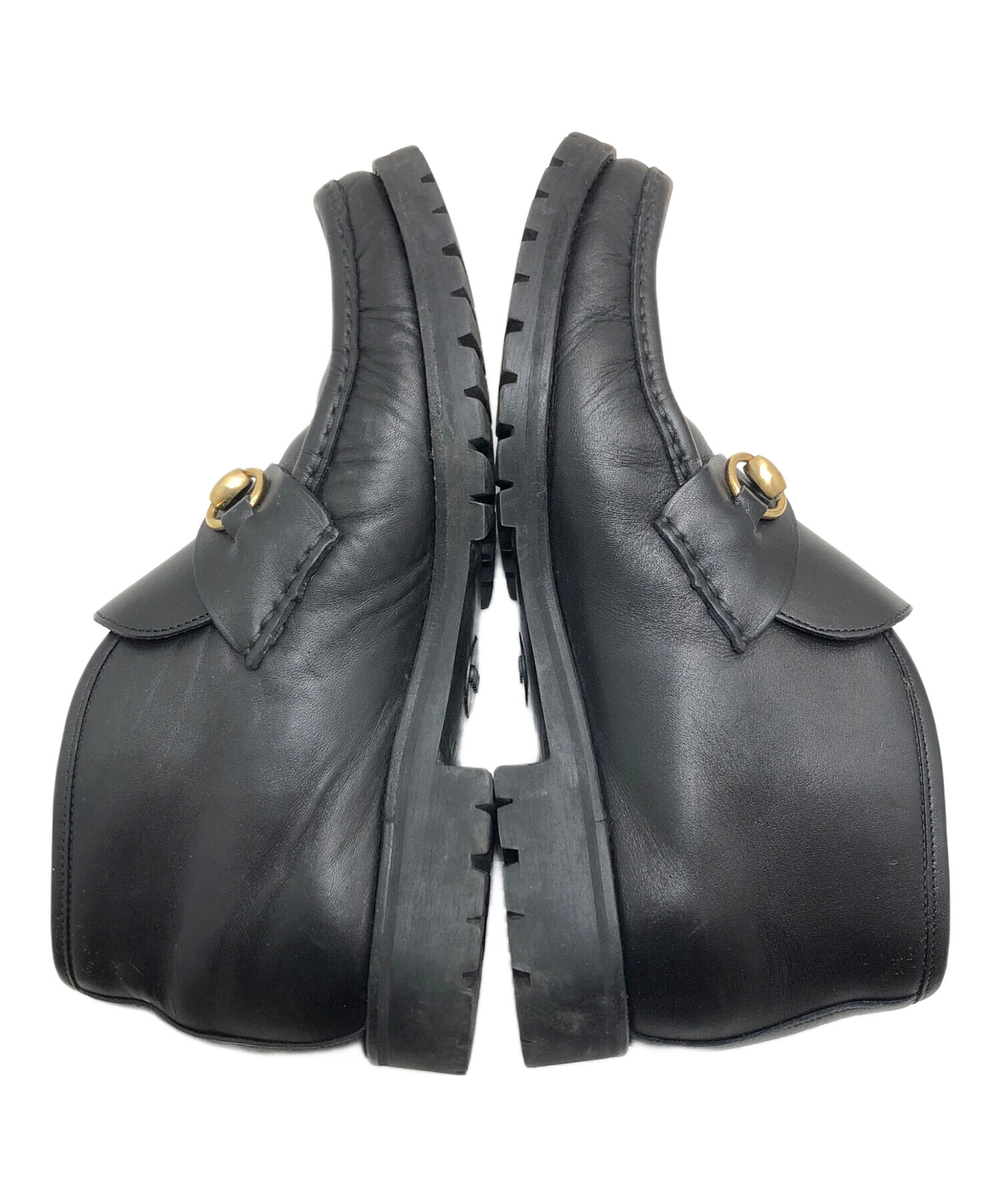 中古・古着通販】GUCCI (グッチ) ホースビットチャッカブーツ ブラック