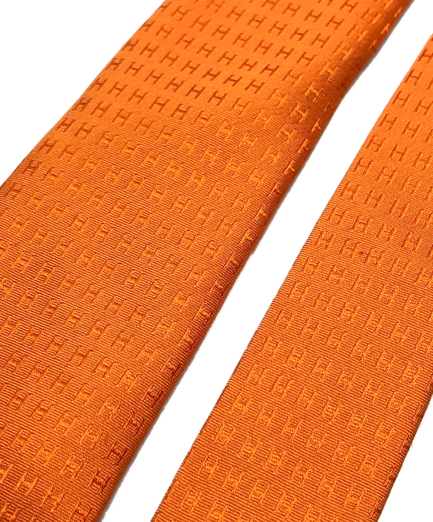 中古・古着通販】HERMES (エルメス) ネクタイ オレンジ サイズ:表記