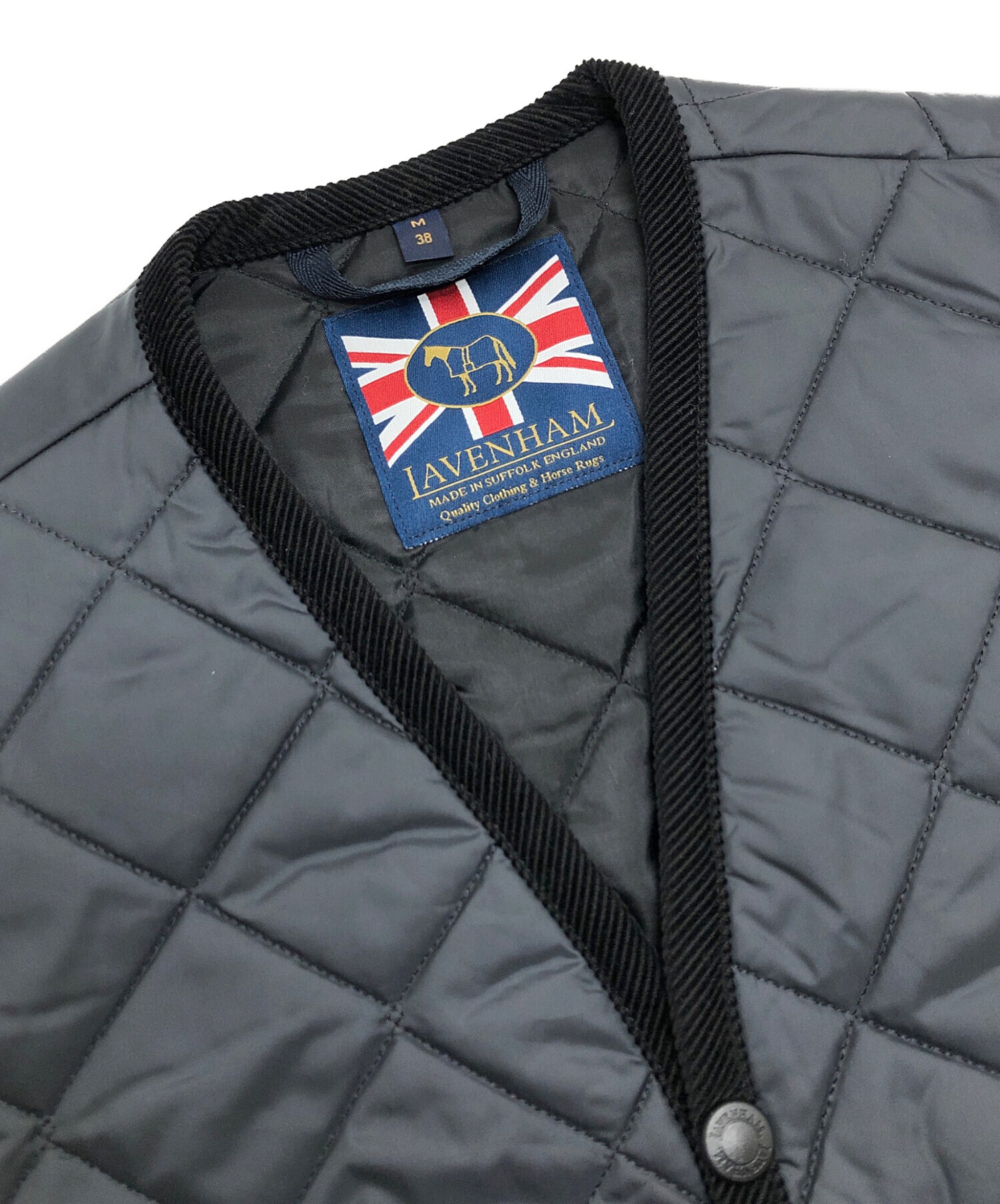 中古・古着通販】LAVENHAM (ラベンハム) キルティングベスト グレー