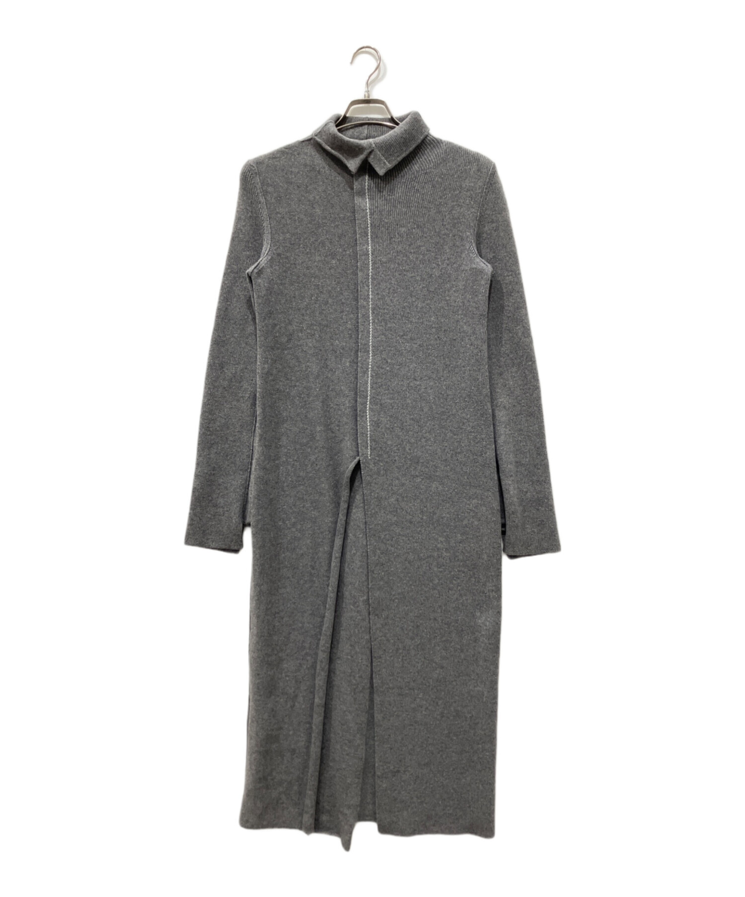 JIL SANDER ニットワンピース 中古・古着通販】JIL SANDER (ジルサンダー) ニットワンピース グレー