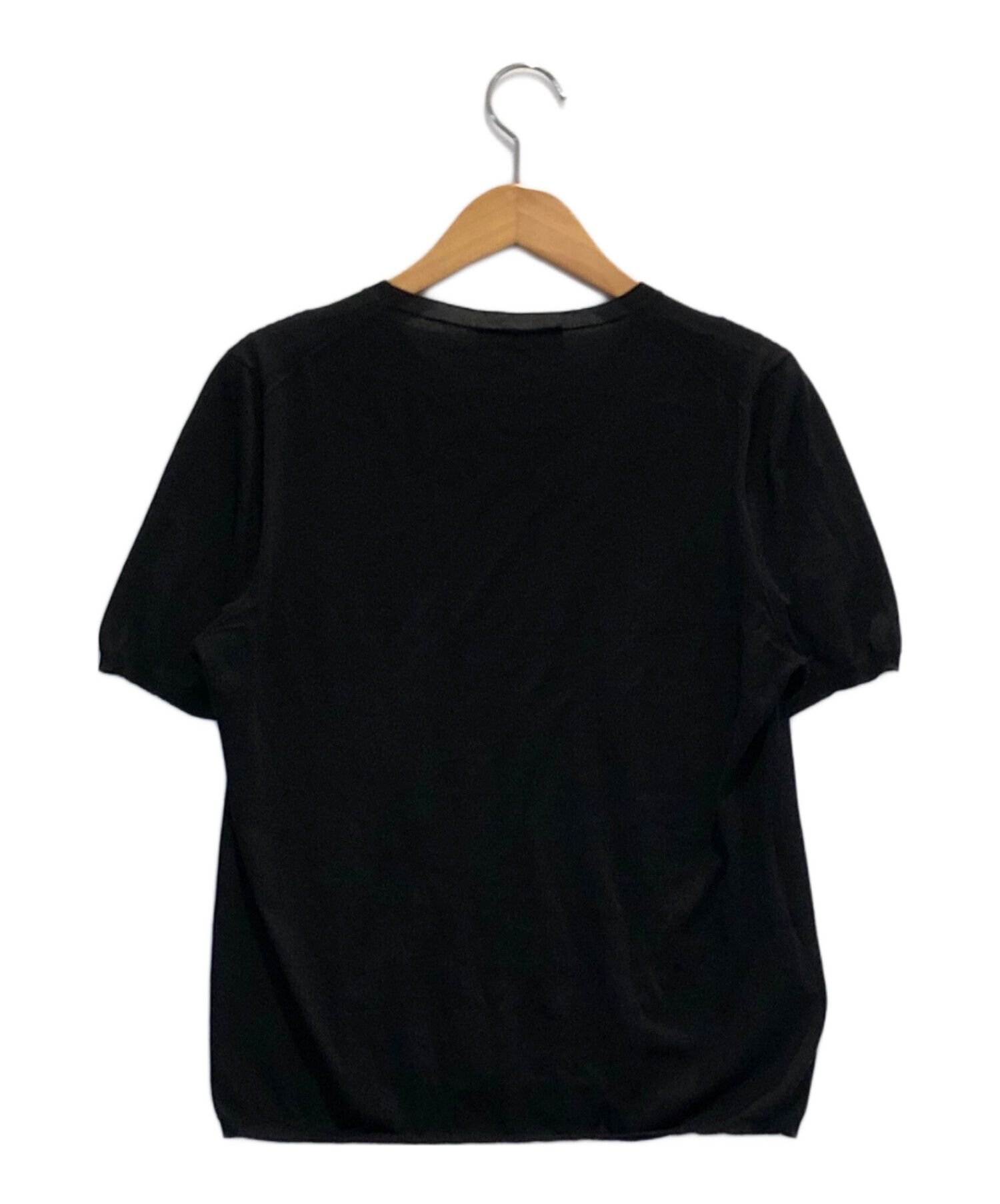 中古・古着通販】PRADA (プラダ) コットンシルク半袖ニット 中古・古着通販】PRADA (プラダ) コットンシルク半袖ニット