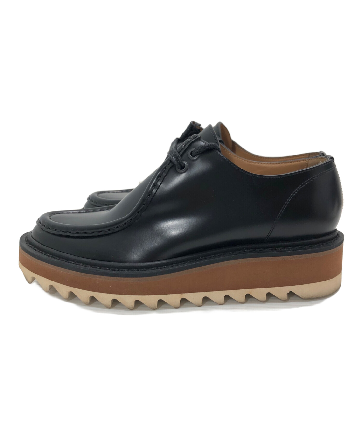 DRIES VAN NOTEN ブラックレザーシューズ 37 【公式通販】