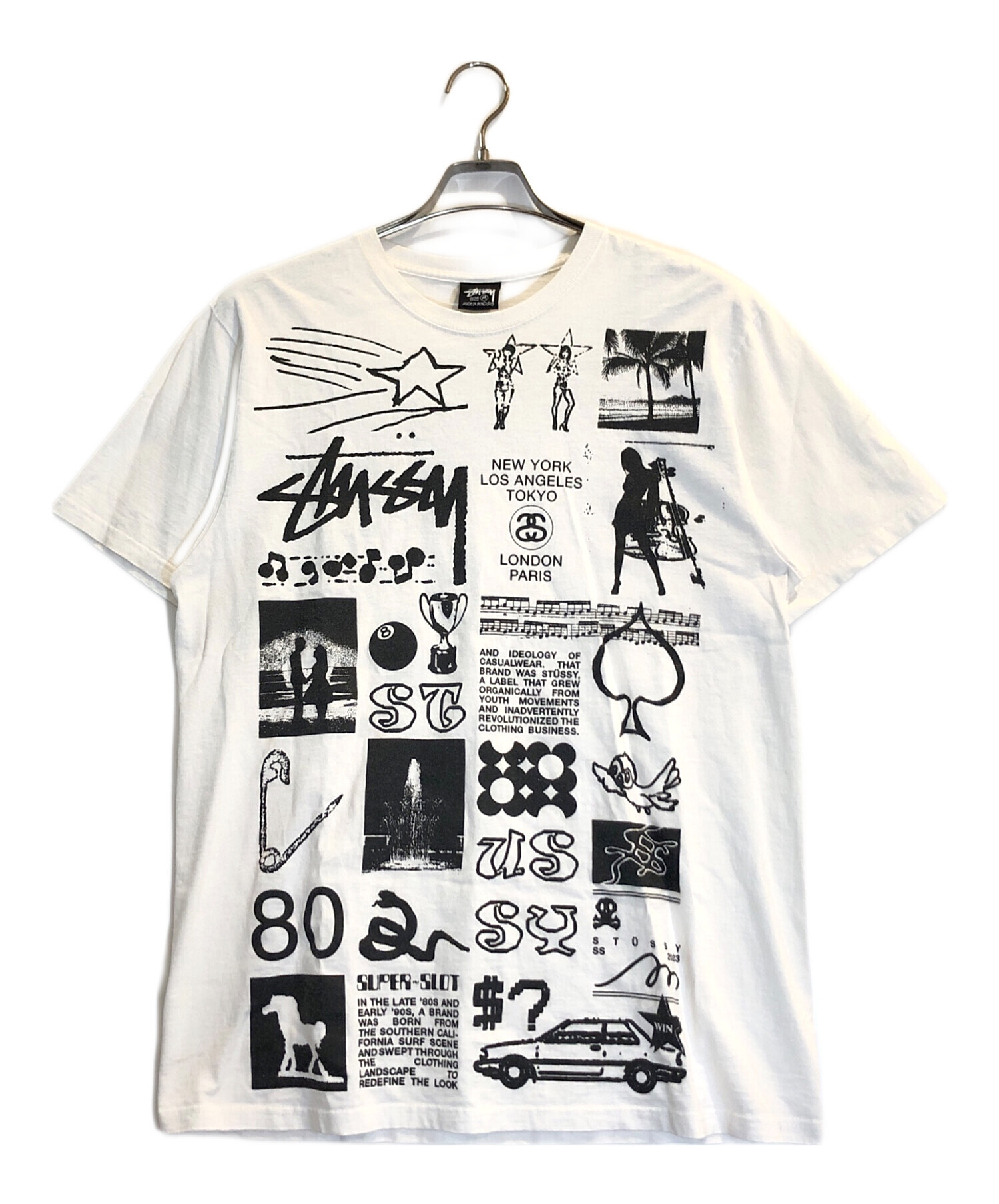 中古・古着通販】stussy (ステューシー) Tシャツ ホワイト サイズ:M 