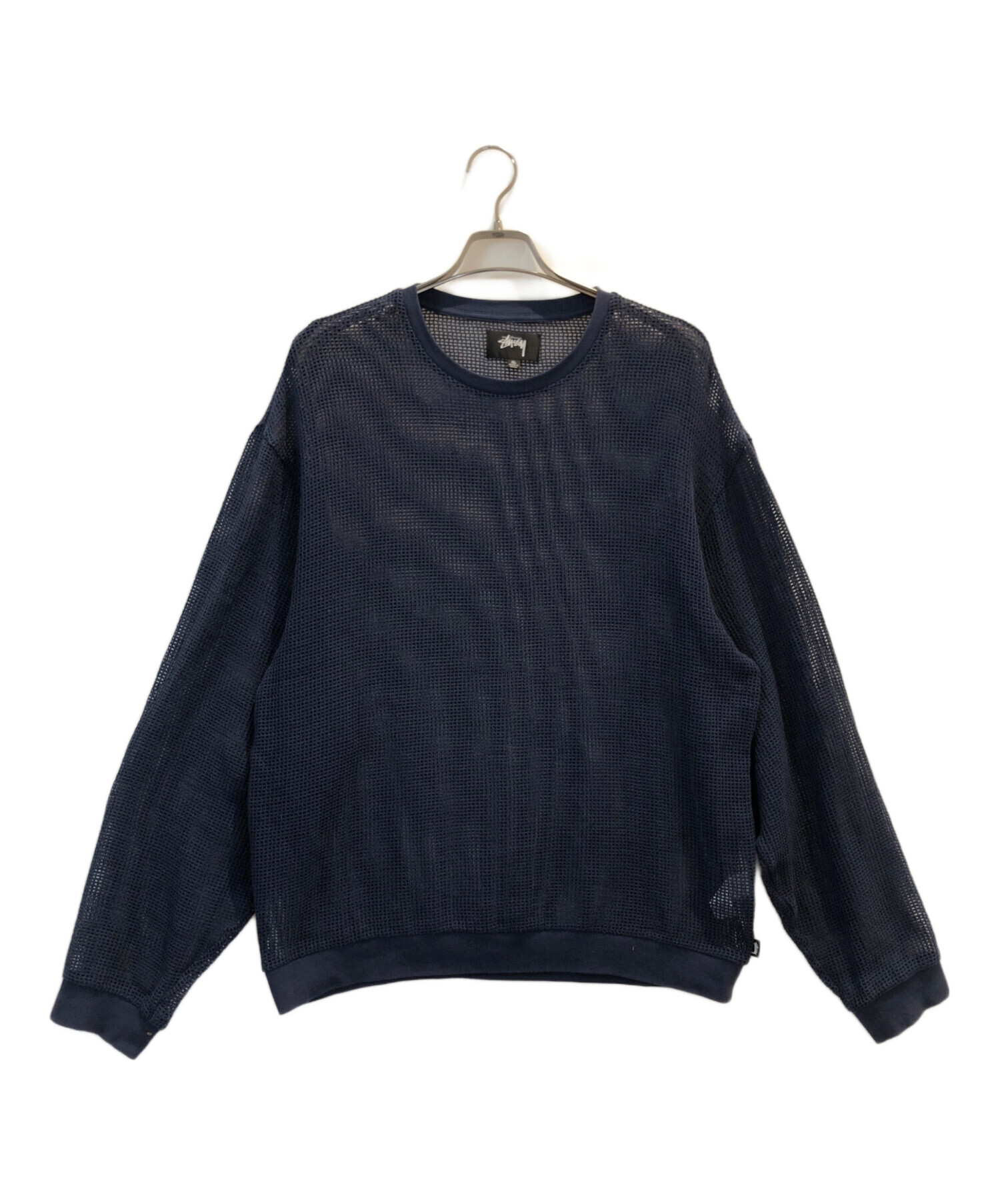 中古・古着通販】stussy (ステューシー) メッシュカットソー ネイビー 