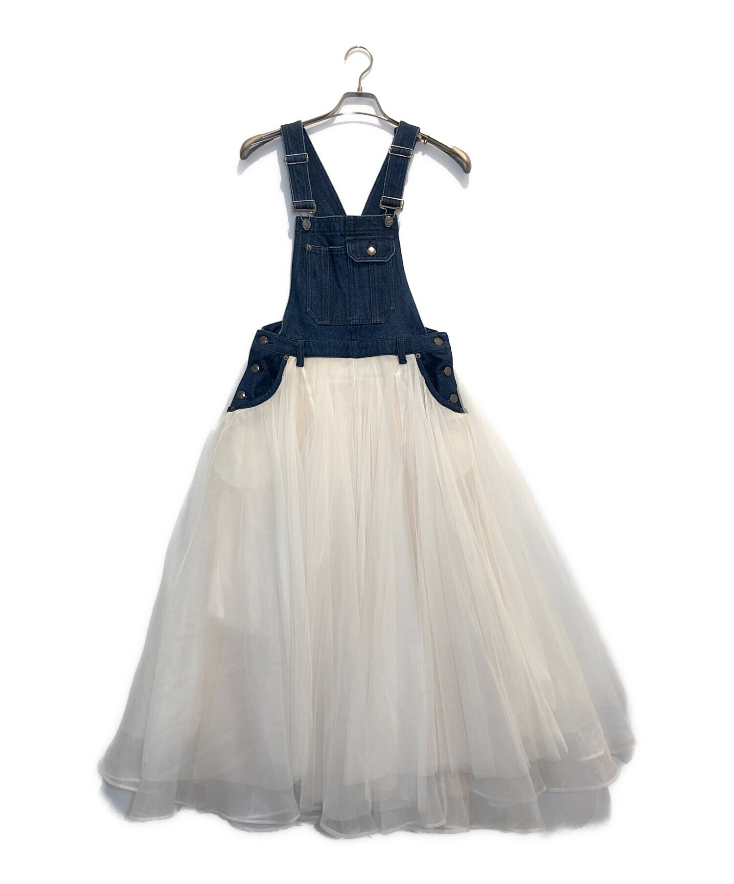 新品 ベルヴィンテージ ボリュームチュールデニムサロペット 中古・古着通販】Belle vintage (ベル ヴィンテージ) ボリューム