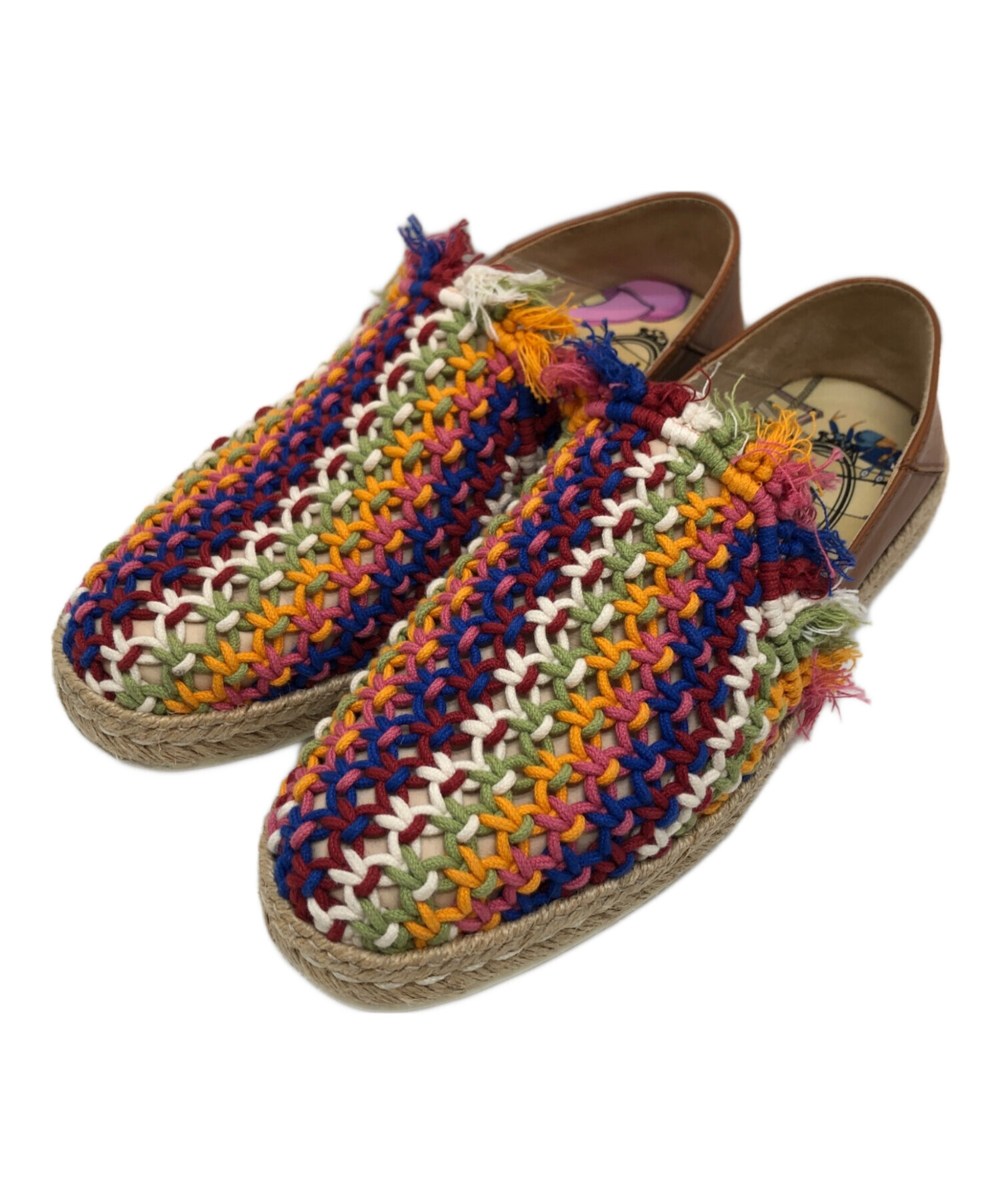 【新品・未使用】TOD’S トッズ チェーンモチーフ　エスパドリーユ 中古・古着通販】TOD'S (トッズ) エスパドリーユ マルチカラー サイズ