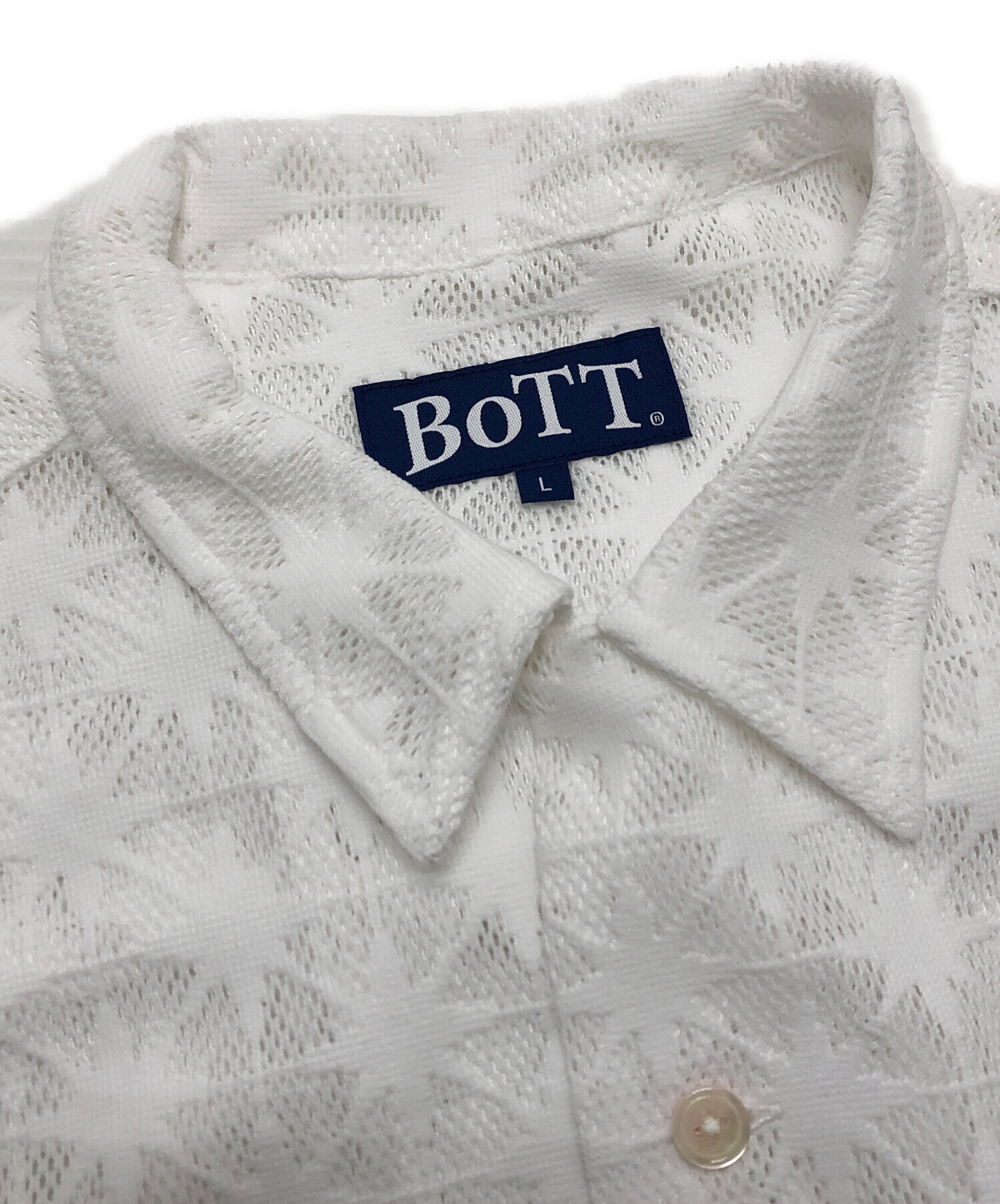 中古・古着通販】BoTT (ボット) sparkle mesh s/s shirts ホワイト