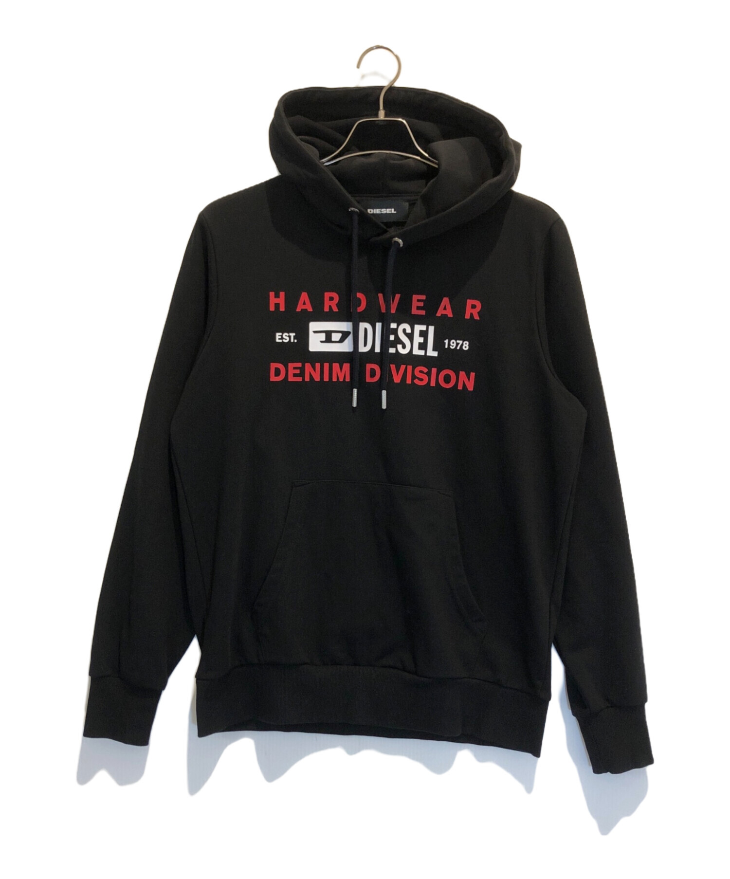 DIESEL ディーゼル/ロゴワンポイントパーカー/A02662/Sランク/81【中古】 中古・古着通販】DIESEL (ディーゼル) ロゴパーカー ブラック サイズ:M