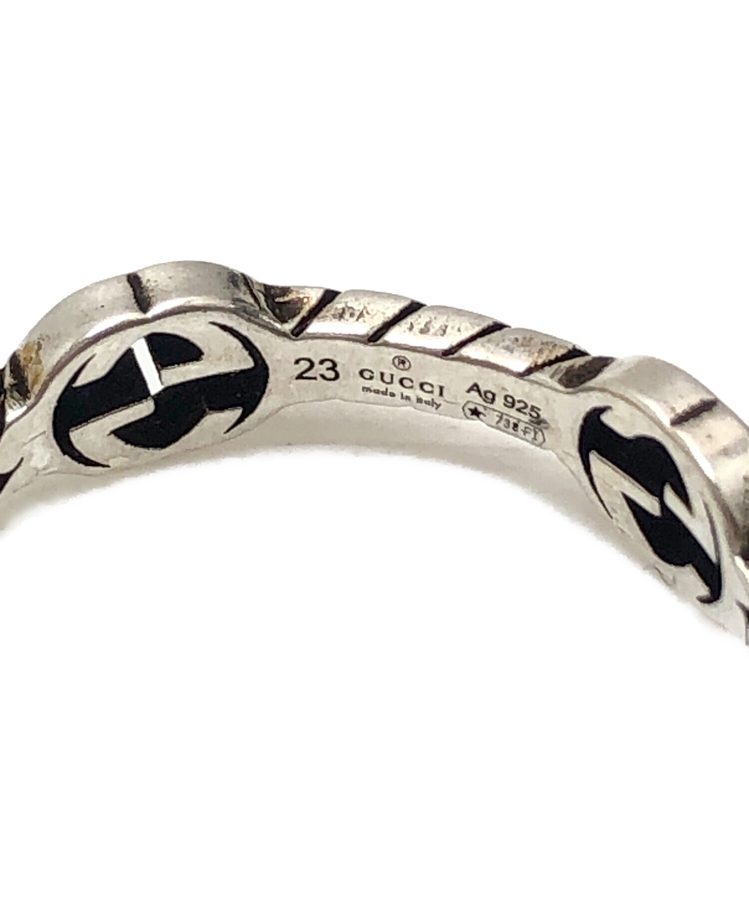 中古・古着通販】GUCCI (グッチ) インターロッキングGチェーンリング