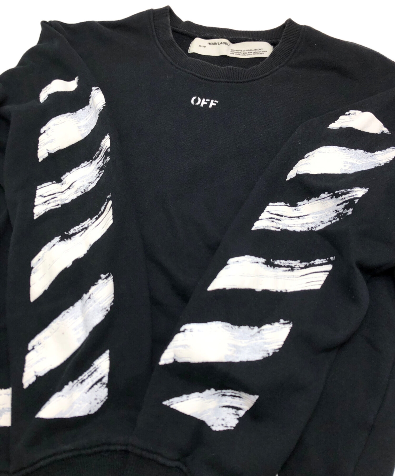 中古・古着通販】OFFWHITE (オフホワイト) スウェット ブラック サイズ 