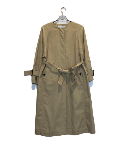 ADORE アドーア S コンパクトコットンノーカラーコート ベージュ 春 36 ADORE アドーア S コンパクトコットンノーカラーコート ベージュ 春 36