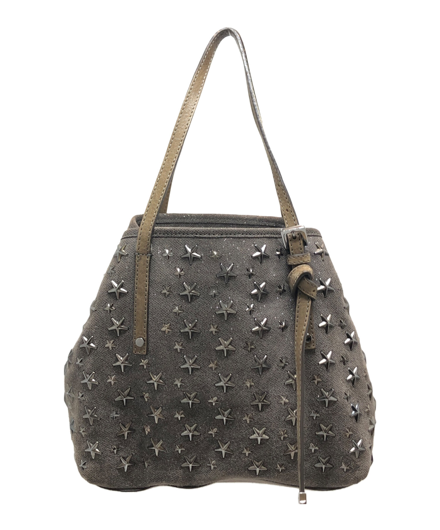 本物 ジミーチュウ JIMMY CHOO スタースタッズ ショルダーバッグ ポシェット レザー グレージュ Star Studs バッグ 中古・ 中古・古着通販】JIMMY CHOO (ジミーチュウ) スタースタッズバッグ
