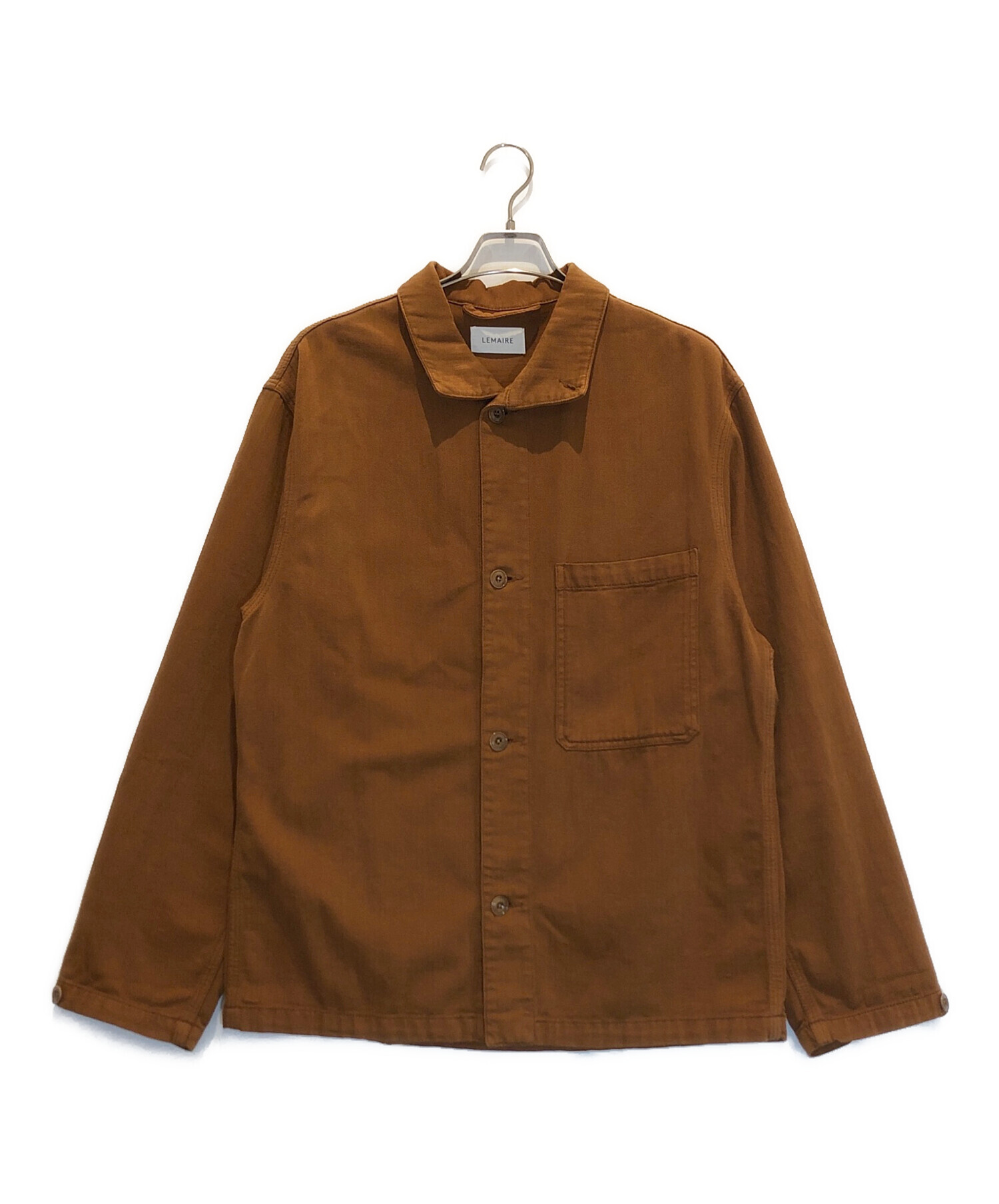 中古・古着通販】LEMAIRE (ルメール) STAND COLLAR OVERSHIRT ブラウン