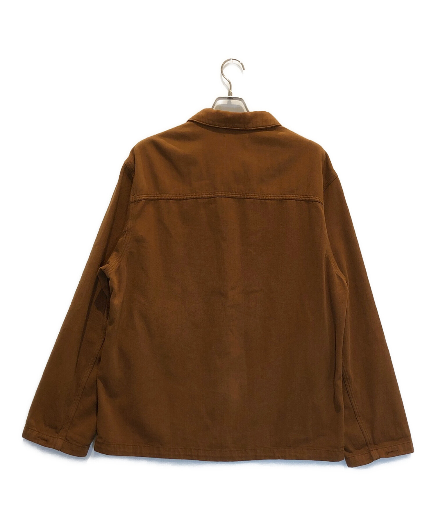 中古・古着通販】LEMAIRE (ルメール) STAND COLLAR OVERSHIRT ブラウン