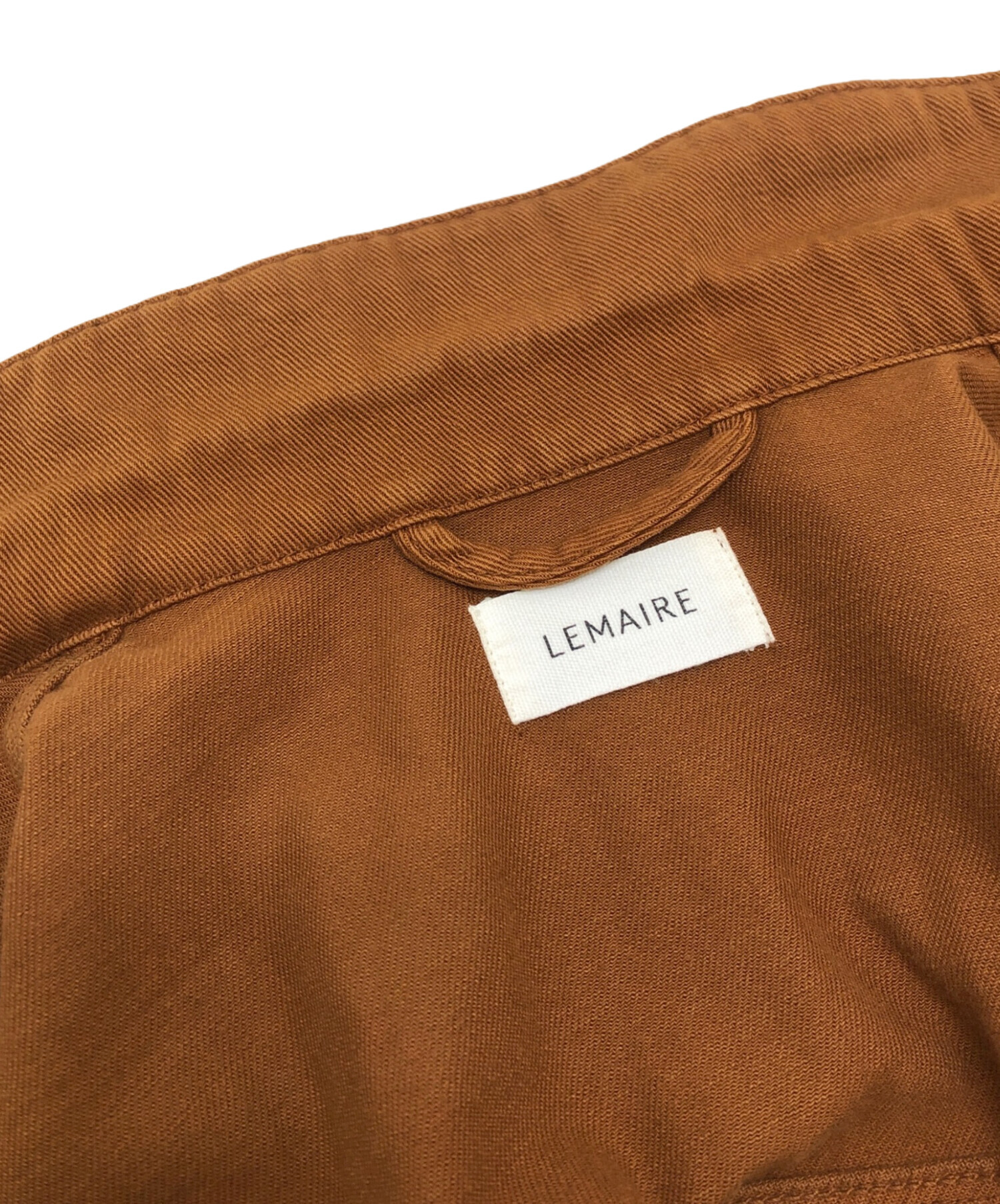 中古・古着通販】LEMAIRE (ルメール) STAND COLLAR OVERSHIRT ブラウン
