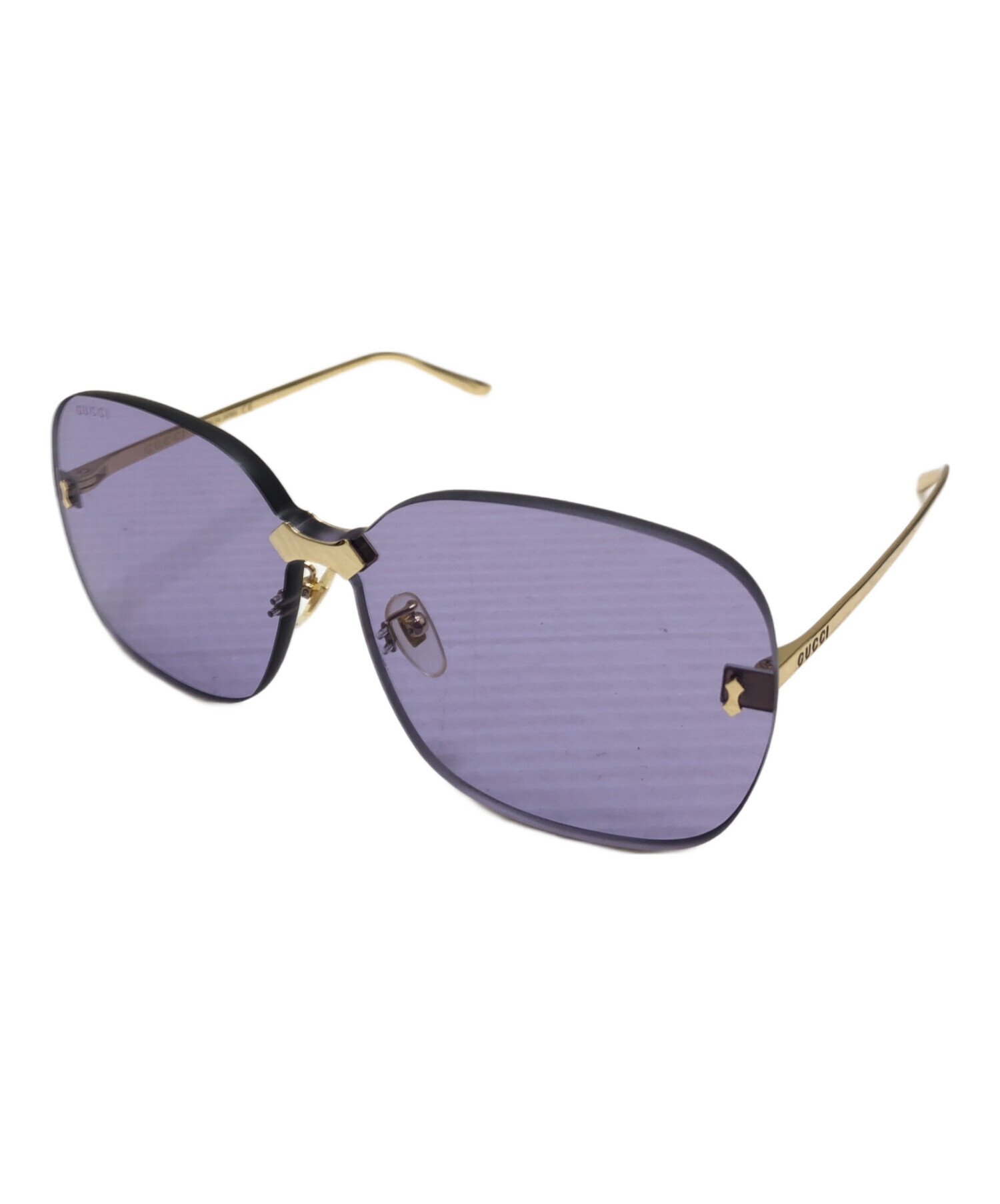 【美品】GUCCI グッチ　スクエア　リムレス　サングラス 中古・古着通販】GUCCI (グッチ) オーバーサイズスクエアリムレス