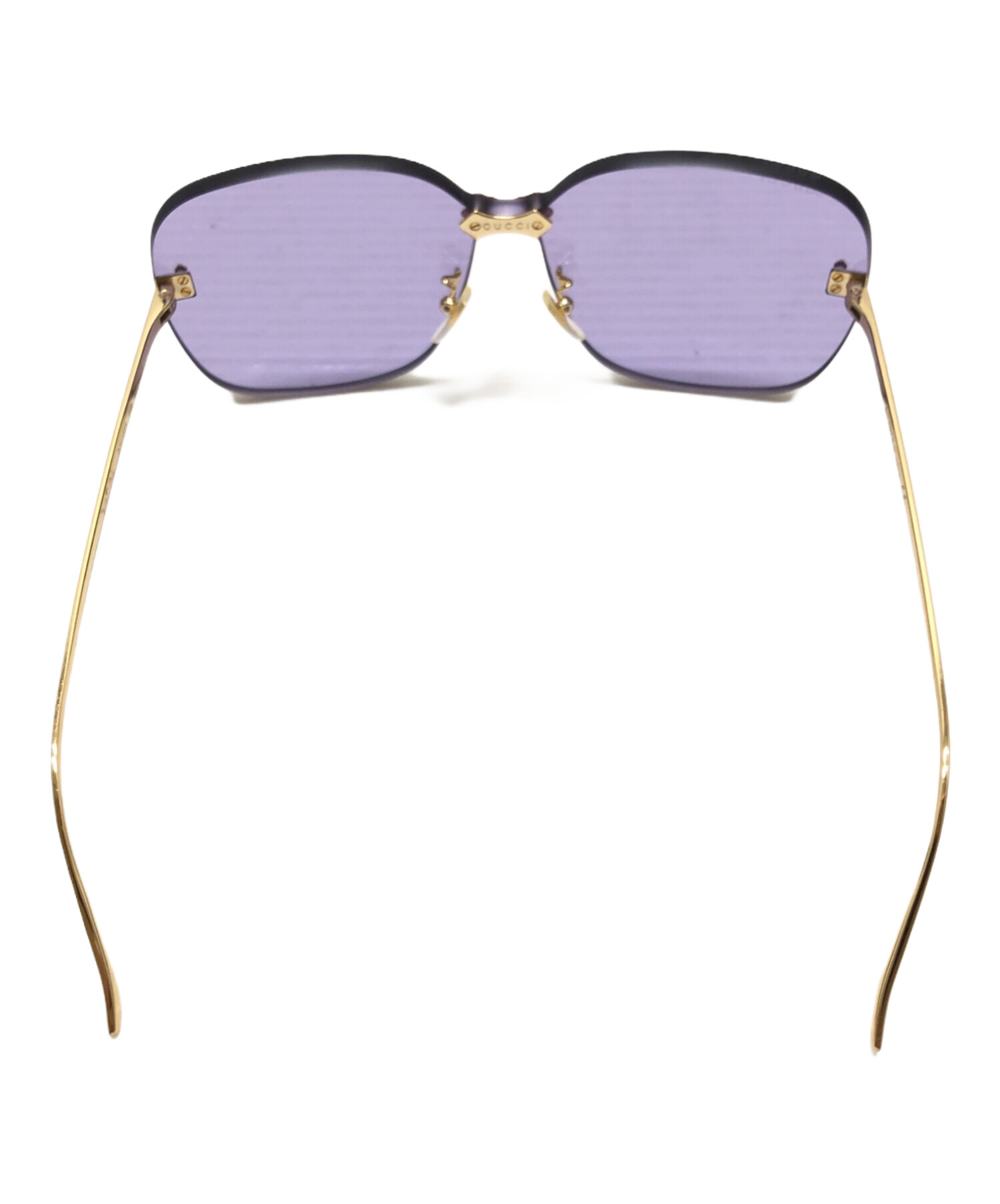 【美品】GUCCI グッチ　スクエア　リムレス　サングラス 中古・古着通販】GUCCI (グッチ) オーバーサイズスクエアリムレス