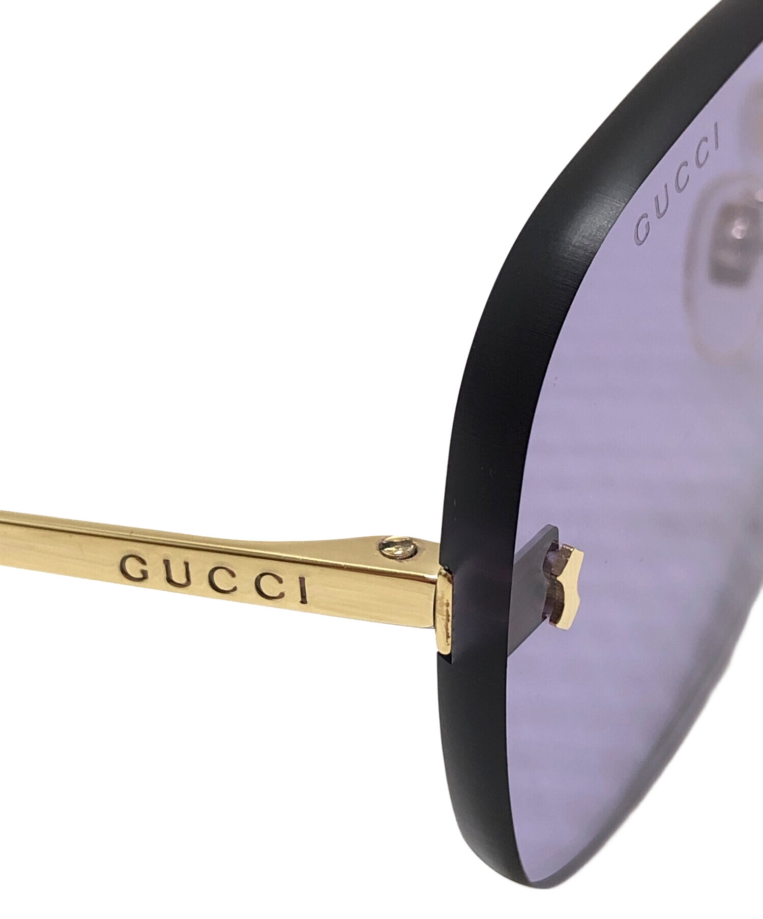 【美品】GUCCI グッチ　リムレス　サングラス　スクエアG ラインストーン 中古・古着通販】GUCCI (グッチ) オーバーサイズスクエアリムレス