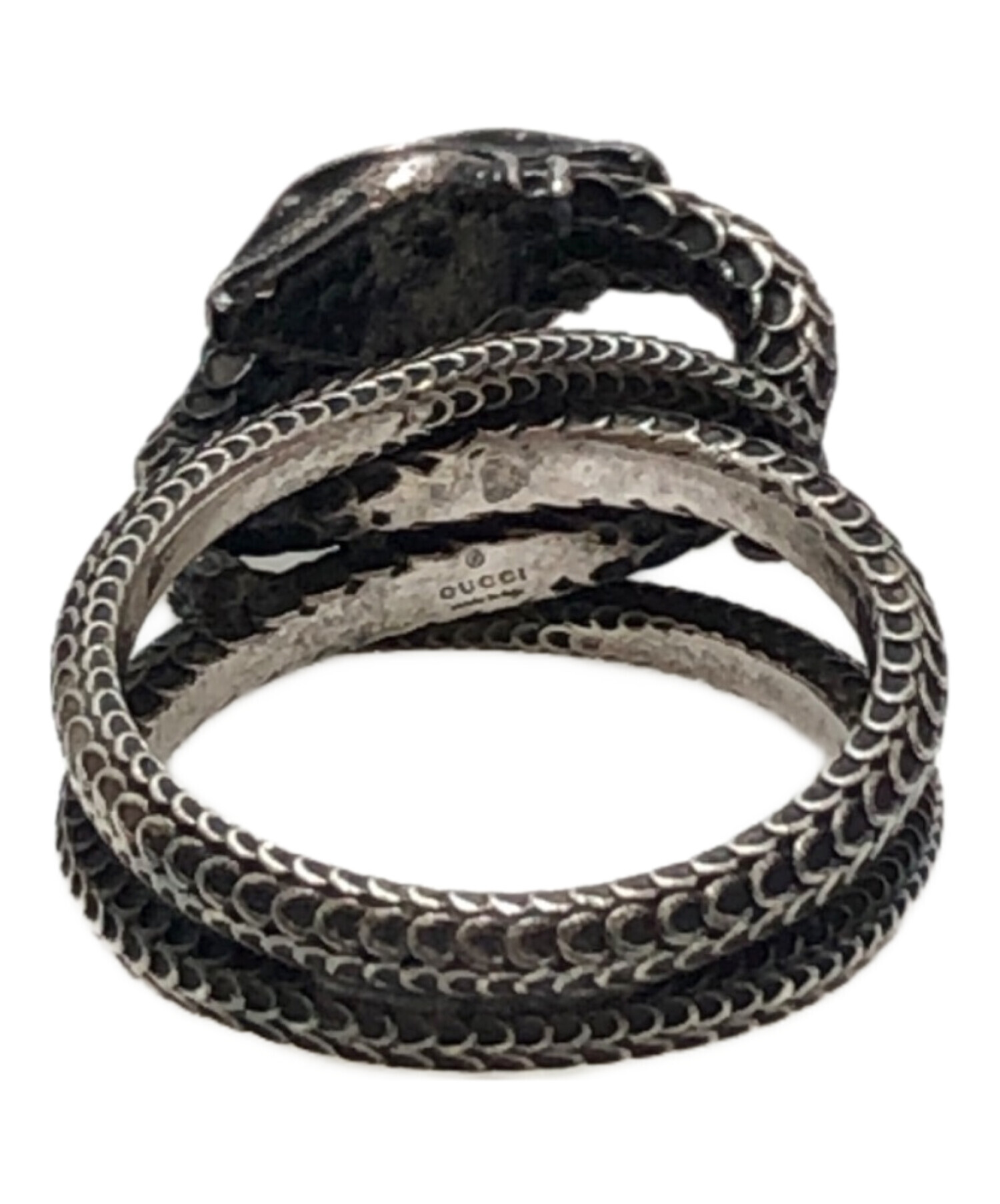 中古・古着通販】GUCCI (グッチ) スネークリング シルバー サイズ:17号 中古・古着通販】GUCCI (グッチ) スネークリング シルバー サイズ:17号