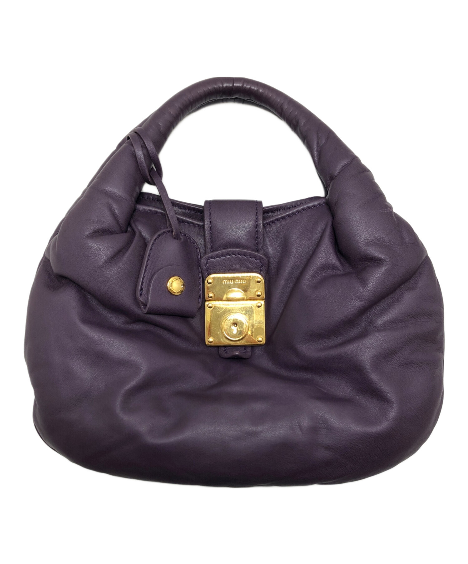 中古・古着通販】MIU MIU (ミュウミュウ) ロック金具付レザー 