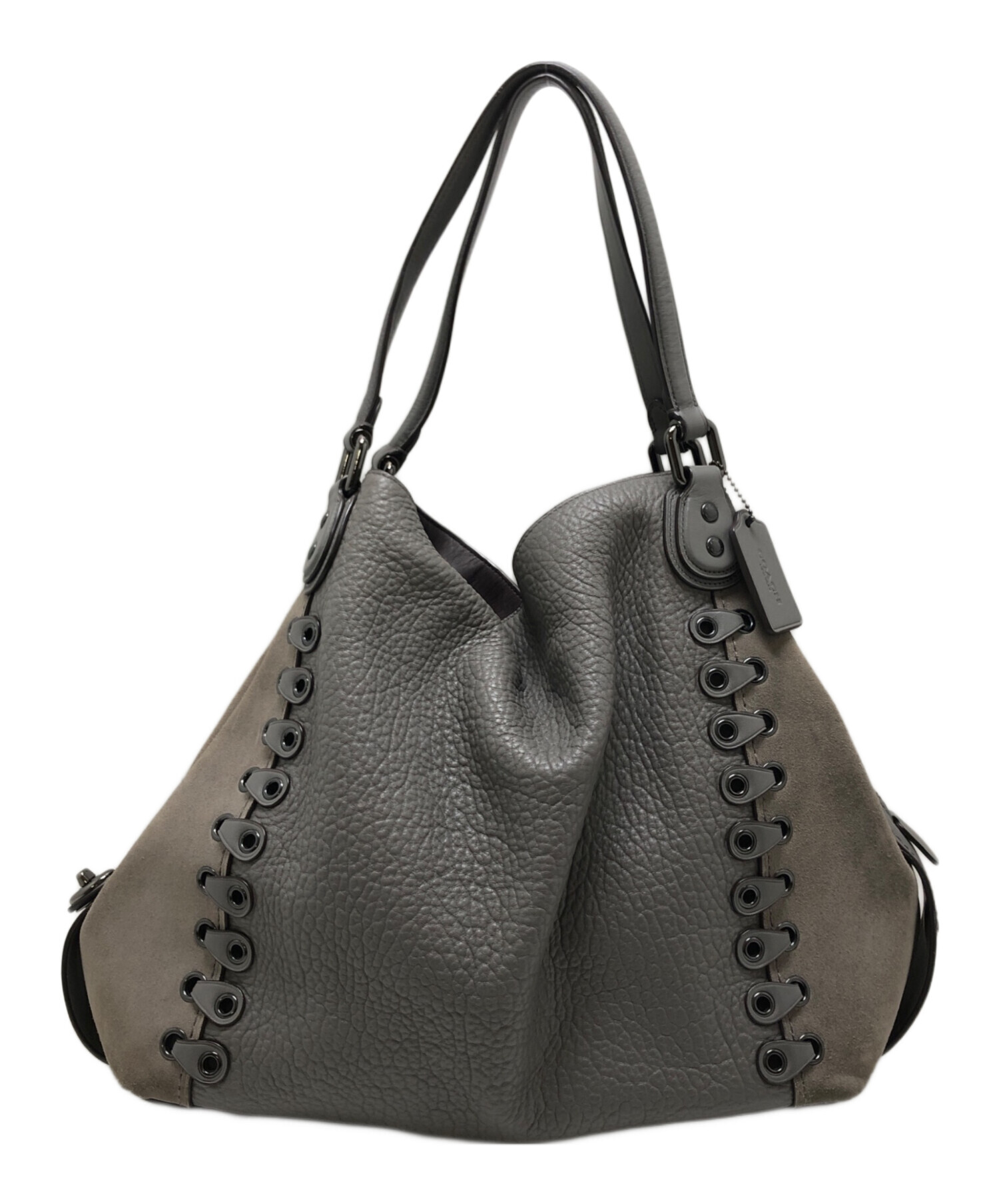 COACH グレー レザー バッグ 中古・古着通販】COACH (コーチ) バッグ グレー サイズ:表記なし