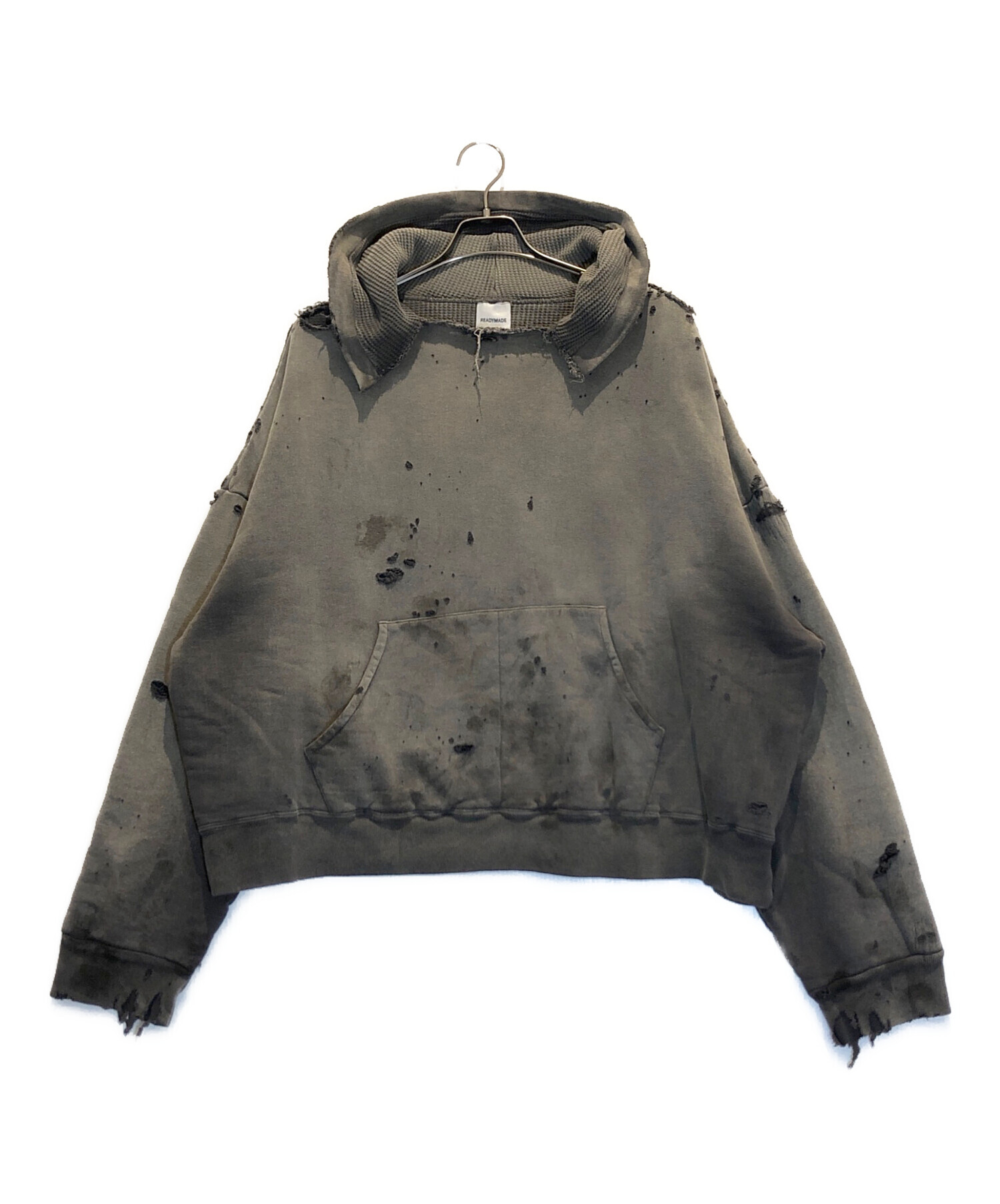 READYMADE レディメイド パーカー L グレー 【古着】【中古】 中古・古着通販】READYMADE (レディメイド) DOUBLE FACE HOODIE