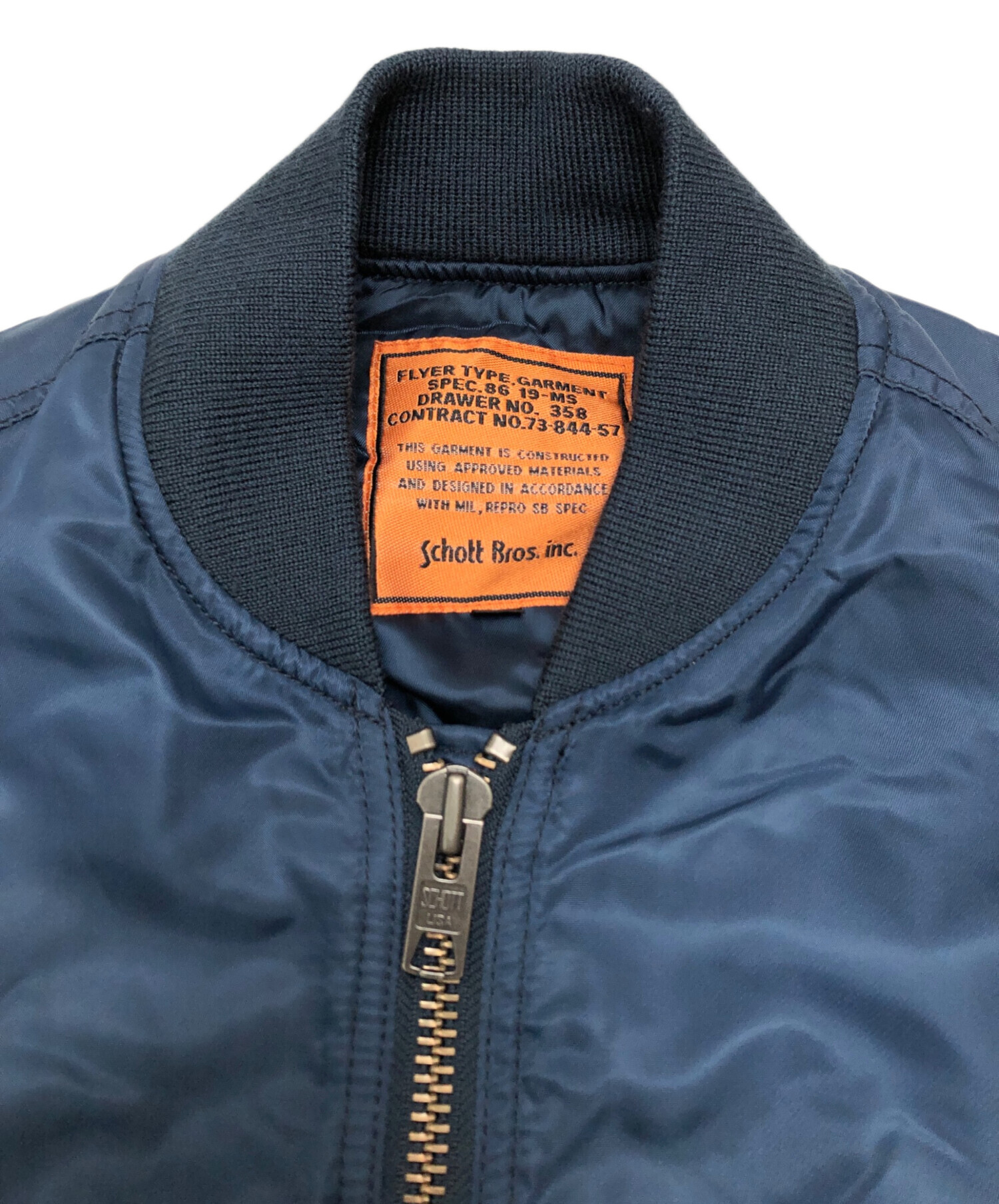 【入手困難】Ron Herman 別注Schott MA-1 ツートンネイビーL ロンハーマン × schott MA-1 Lサイズ 【公式通販】